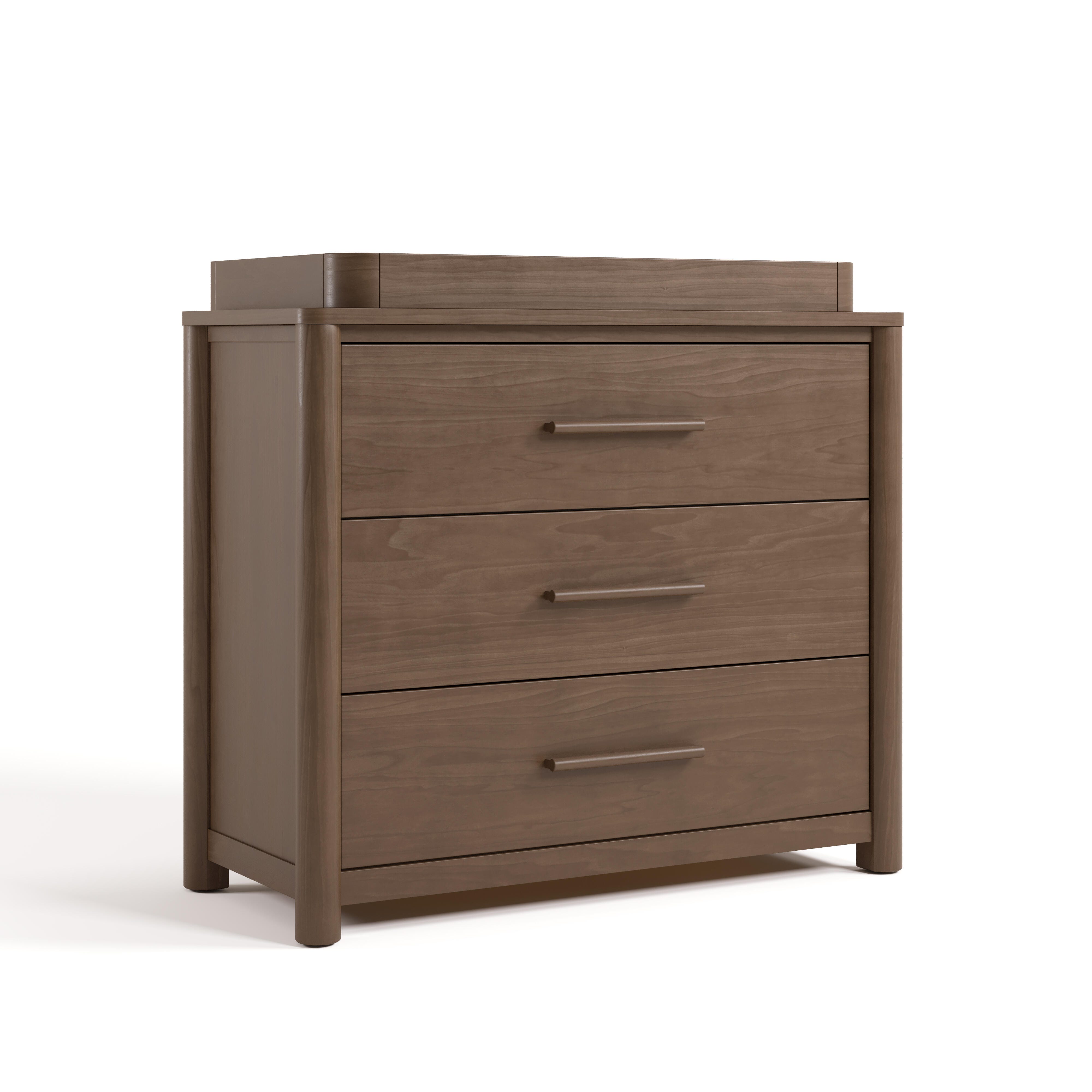 Storkcraft Malta 3 Drawer Chest with Changing Topper, Hazelnut, large