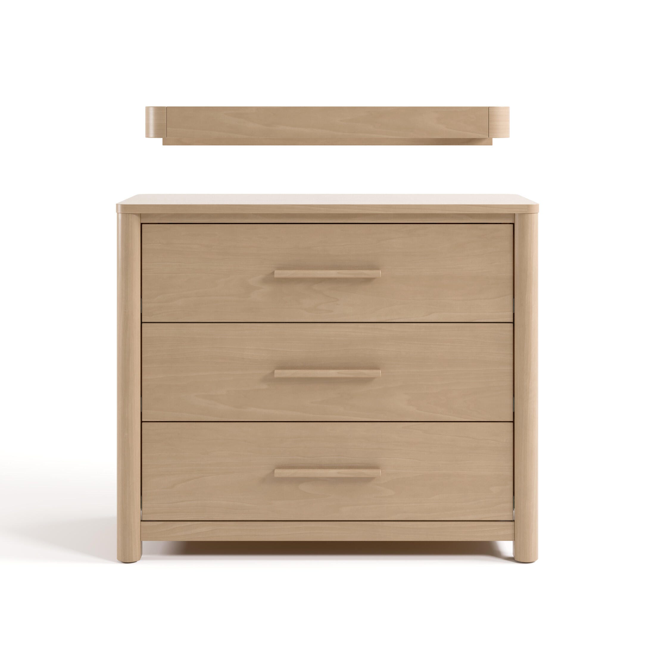 Storkcraft Malta 3 Drawer Chest with Changing Topper, Driftwood, large