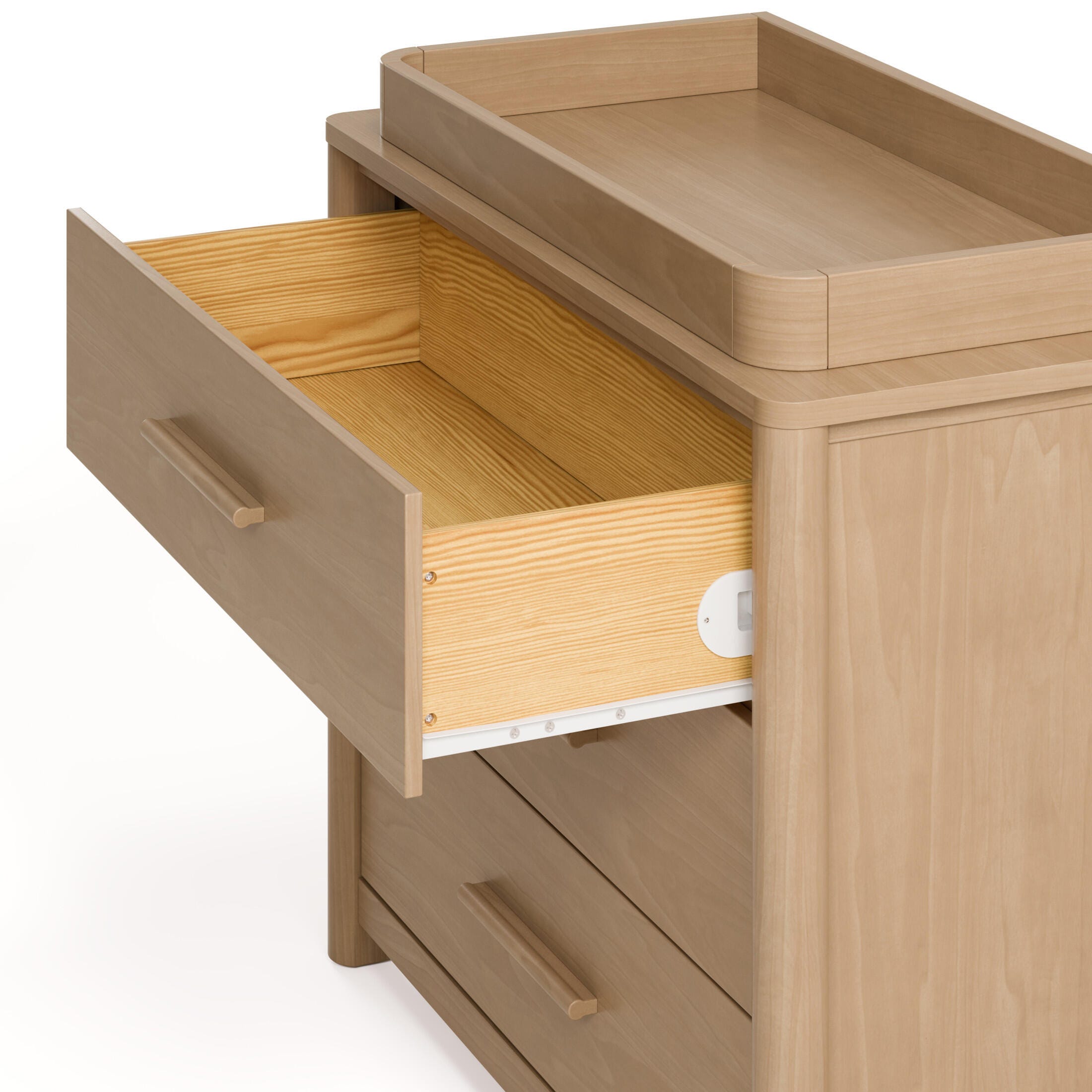 Storkcraft Malta 3 Drawer Chest with Changing Topper, Driftwood, large