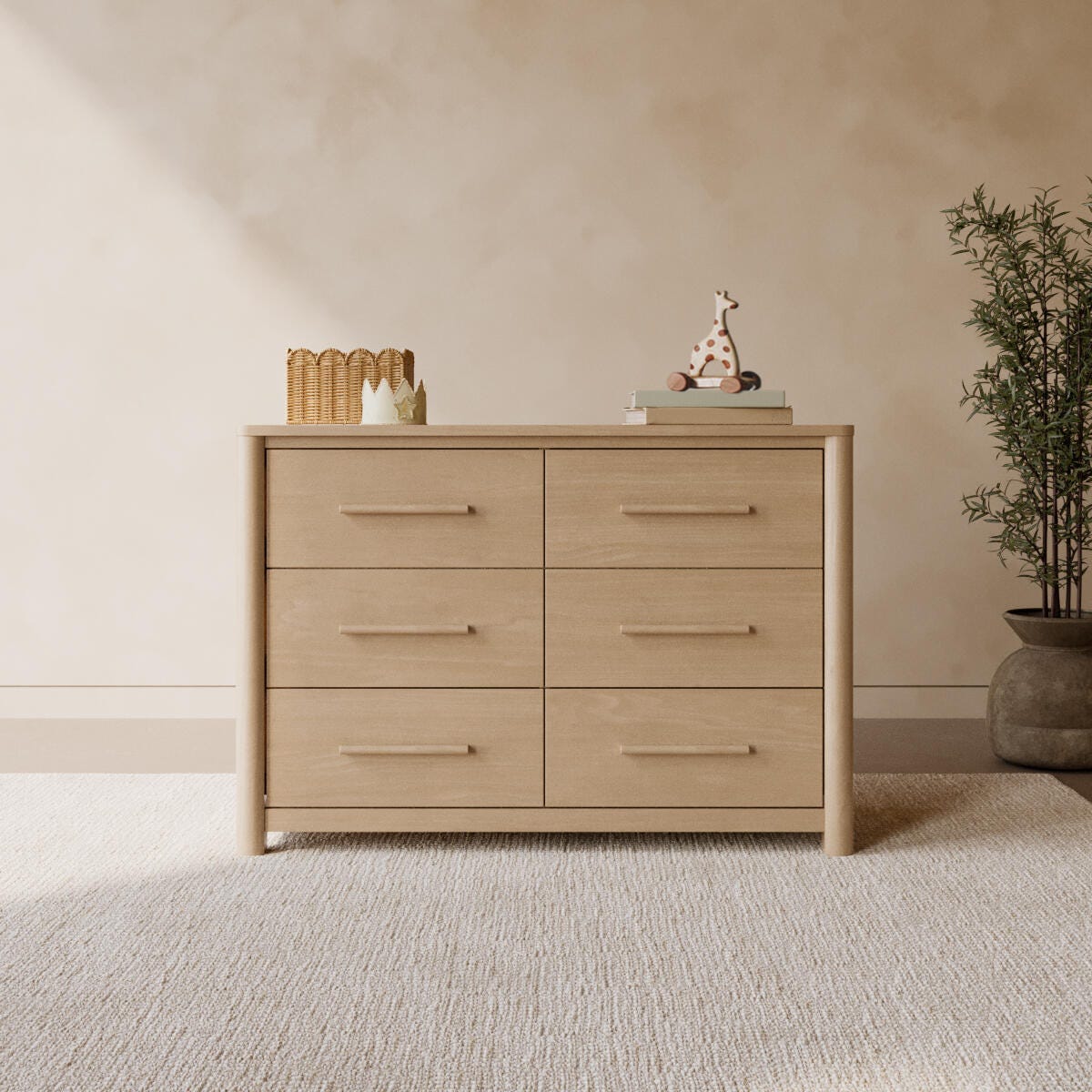 Storkcraft Malta 6 Drawer Dresser, Driftwood, rollover