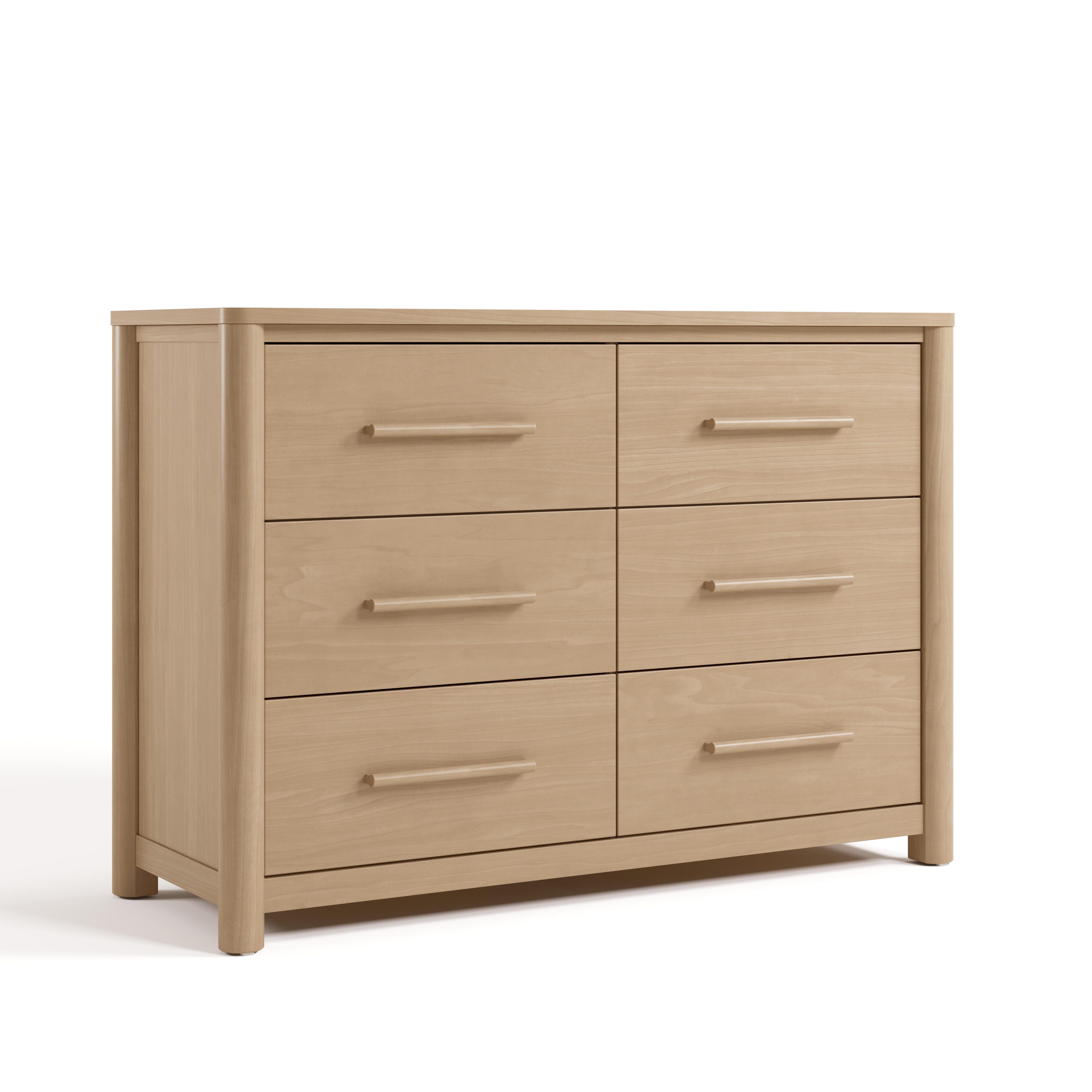 Storkcraft Malta 6 Drawer Dresser, Driftwood, large