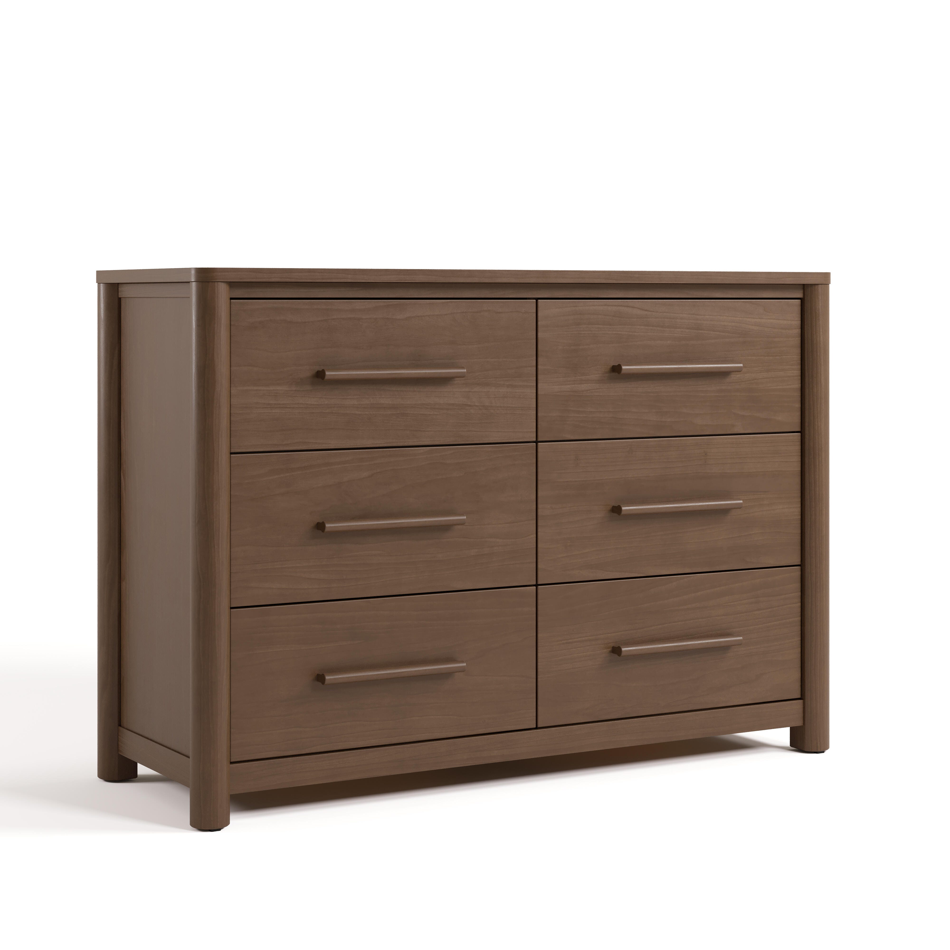 Storkcraft Malta 6 Drawer Dresser, Hazelnut, large