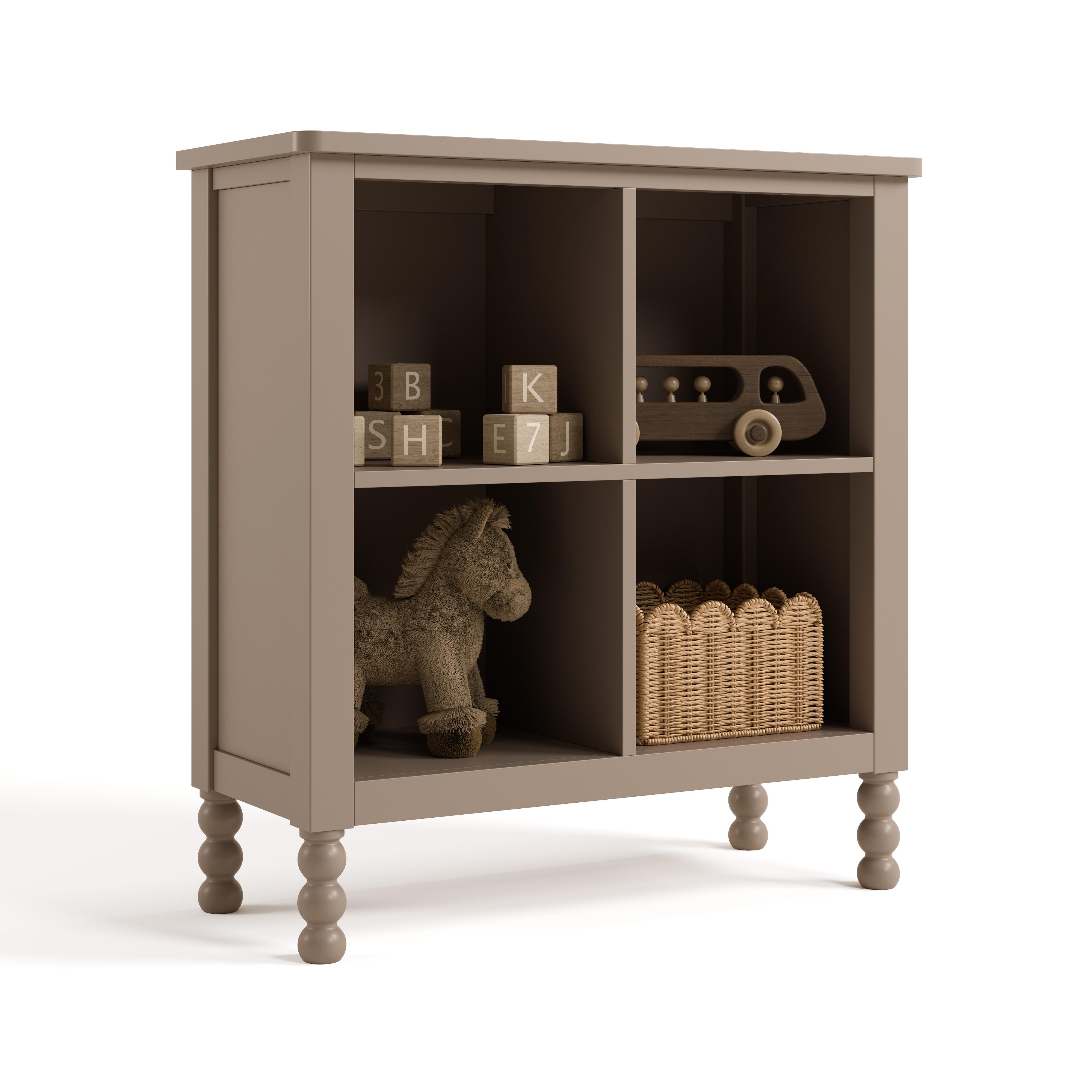 Storkcraft Rio Organizer Bookcase, Taupe, large