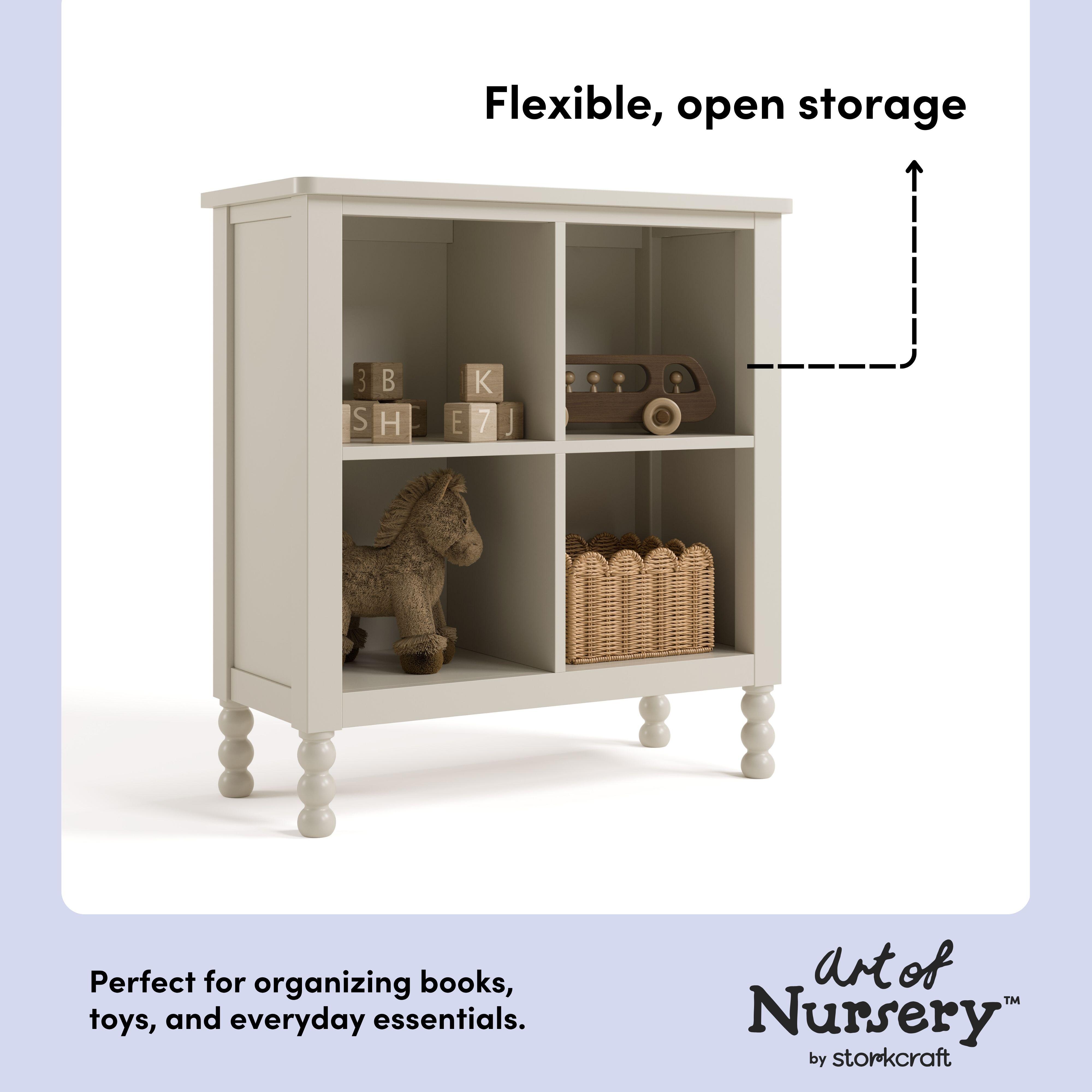 Storkcraft Rio Organizer Bookcase, Frosted Oat, large