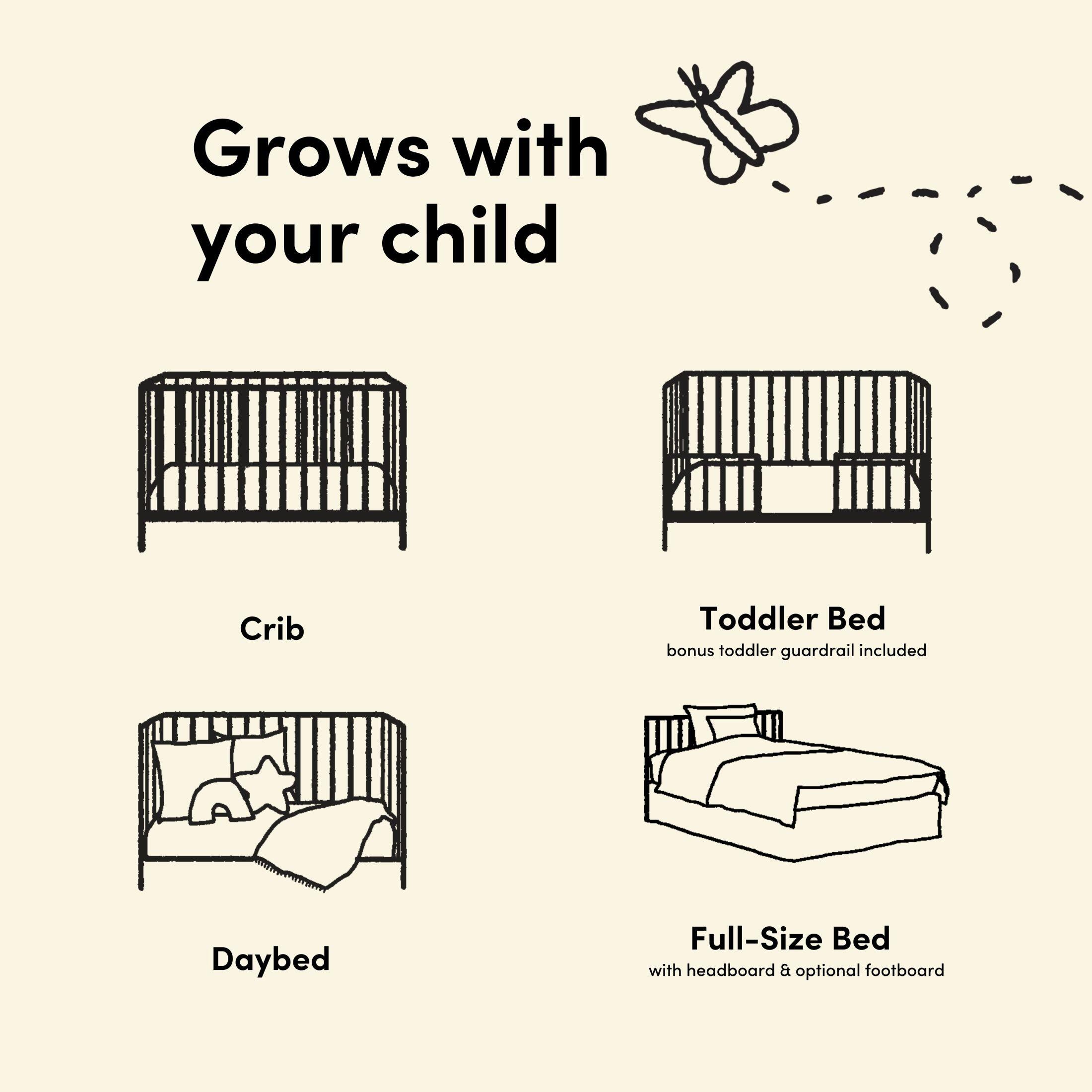 Storkcraft Rio 5-in-1 Convertible Crib, Driftwood, large