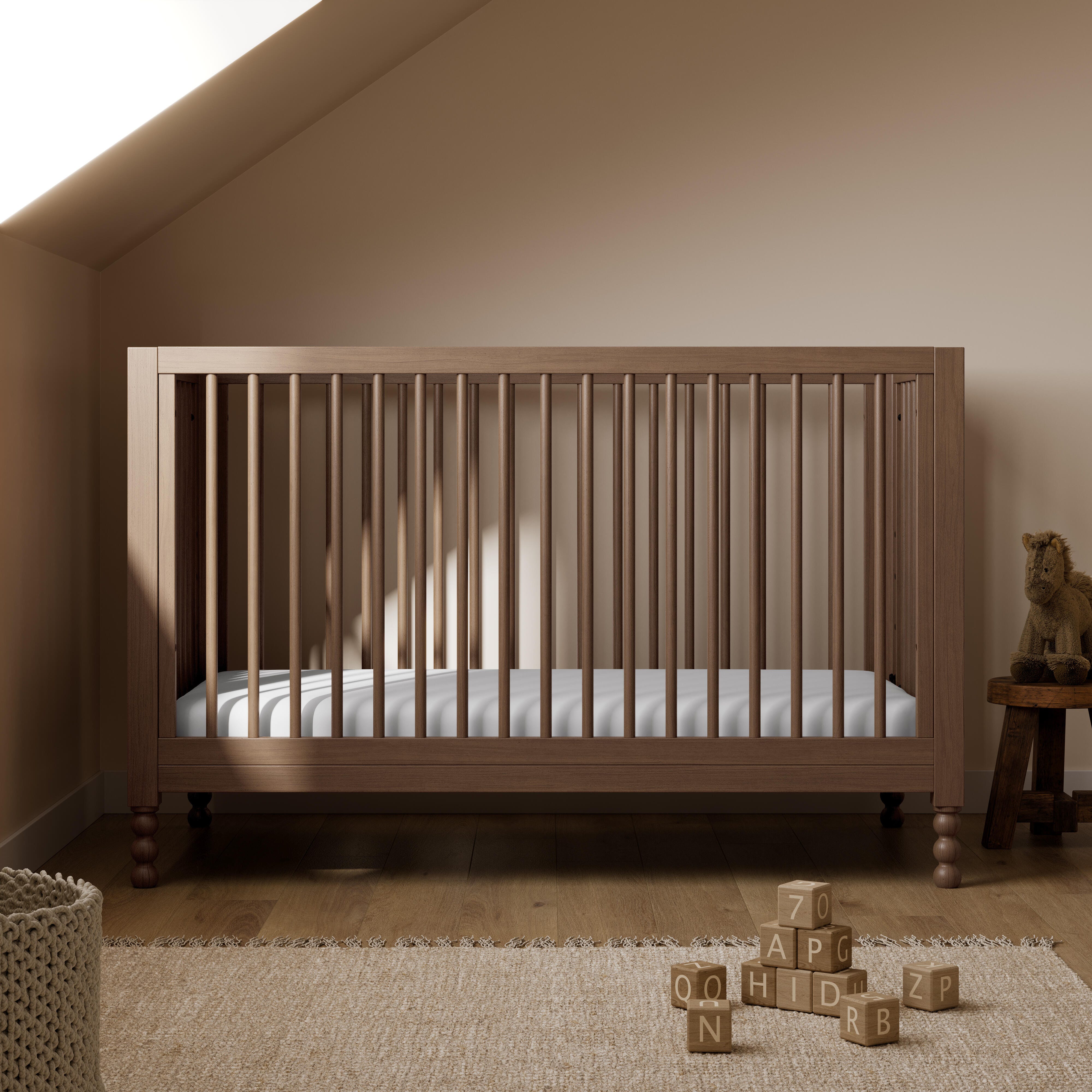 Storkcraft Rio 5-in-1 Convertible Crib, Hazelnut, large