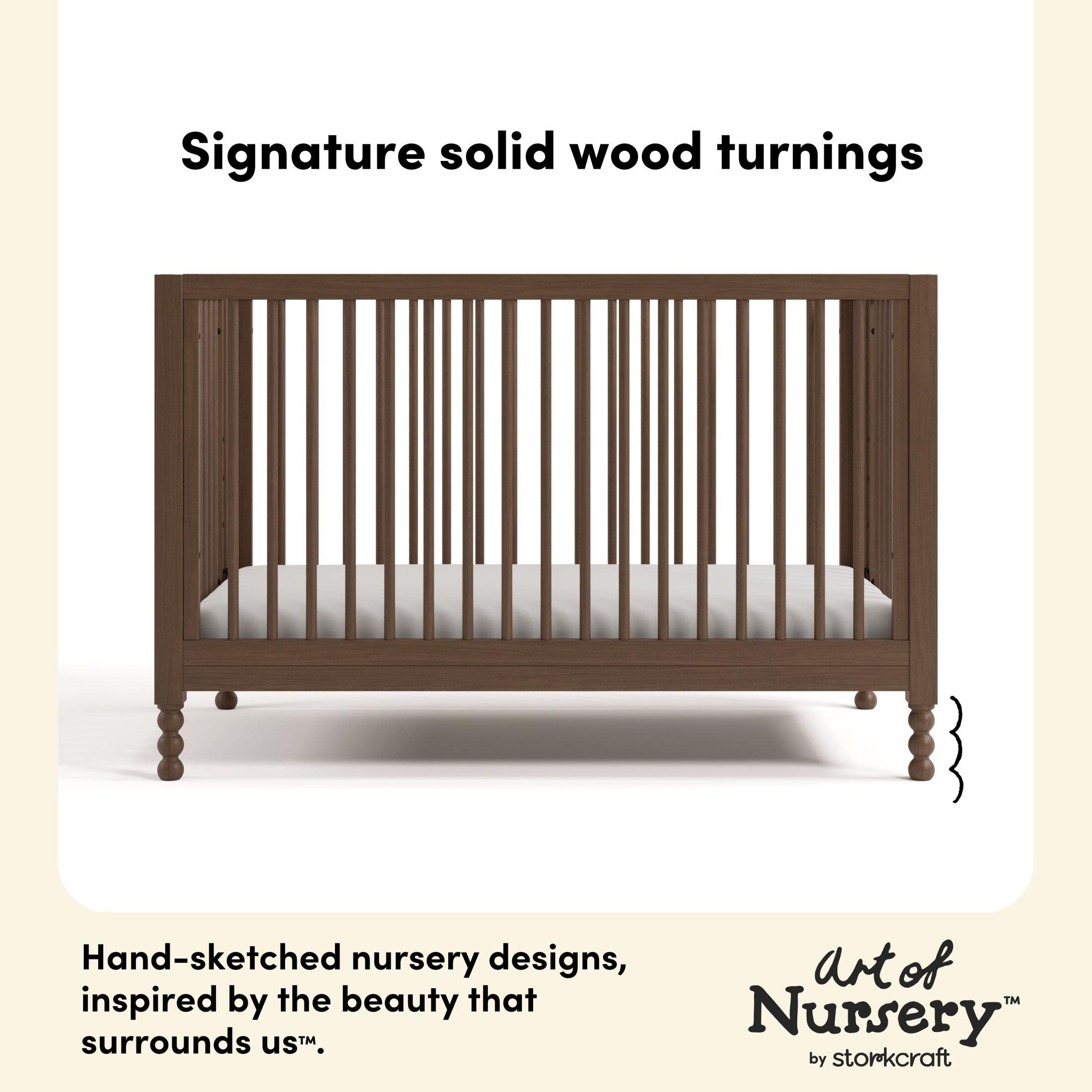 Storkcraft Rio 5-in-1 Convertible Crib, Hazelnut, large