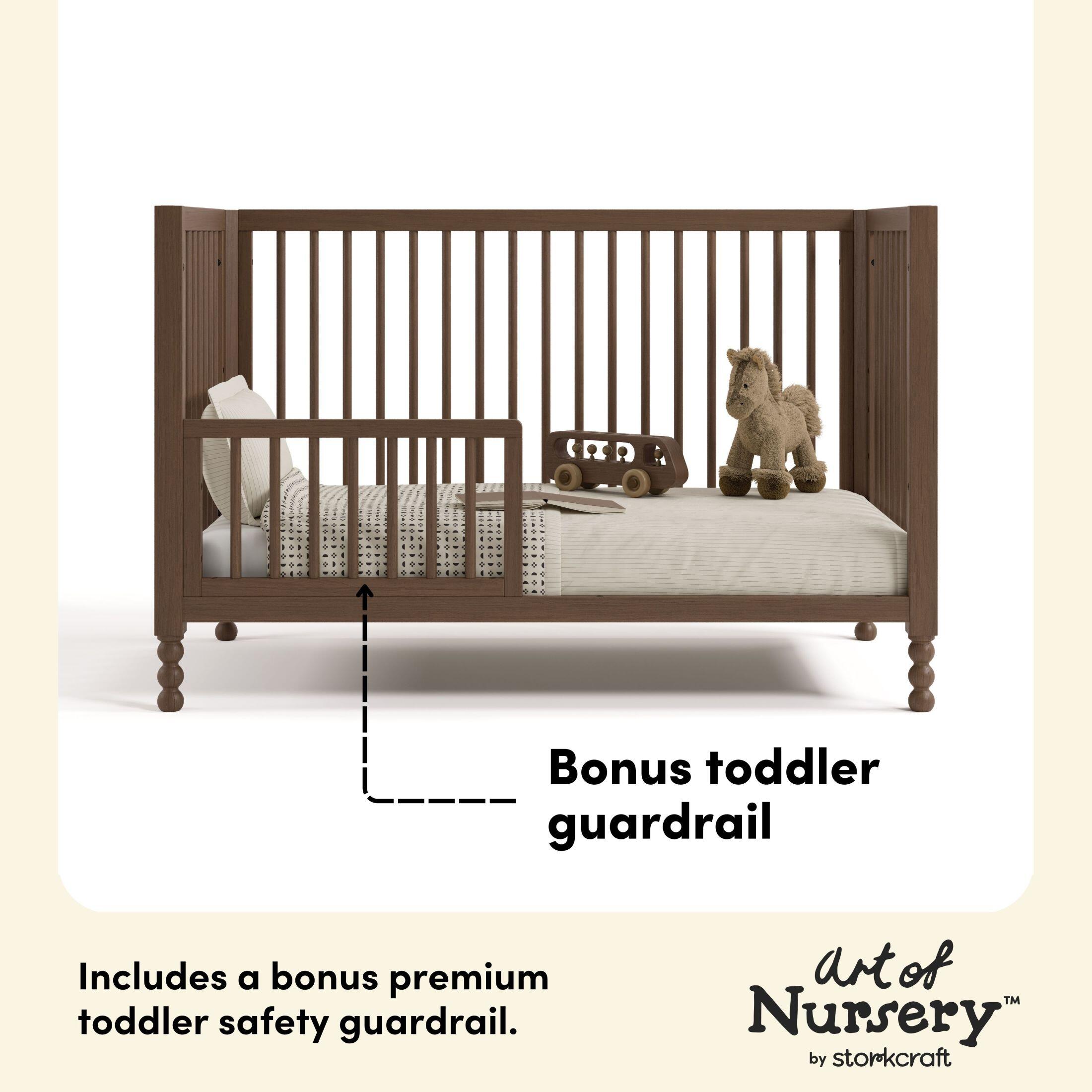 Storkcraft Rio 5-in-1 Convertible Crib, Hazelnut, large