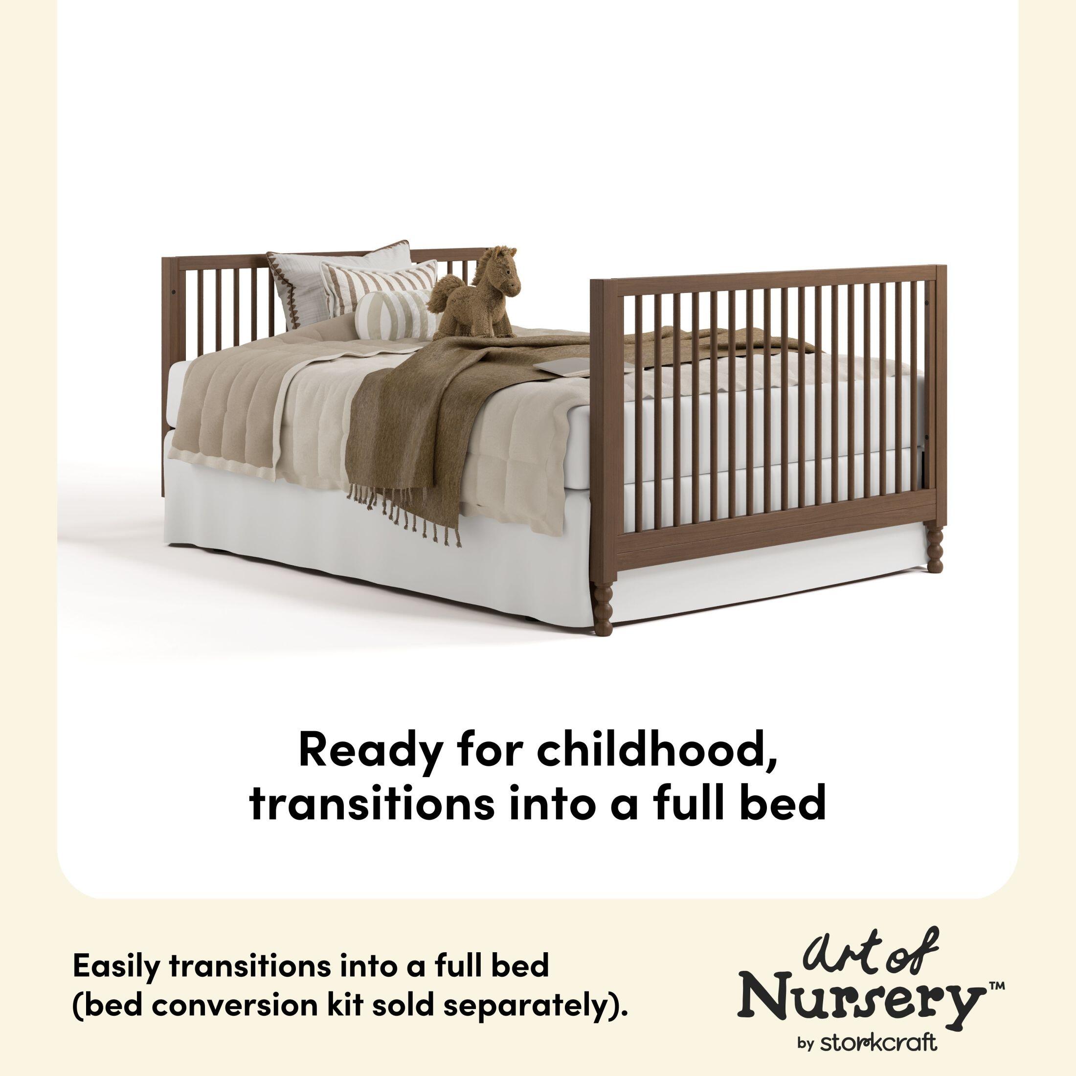 Storkcraft Rio 5-in-1 Convertible Crib, Hazelnut, large