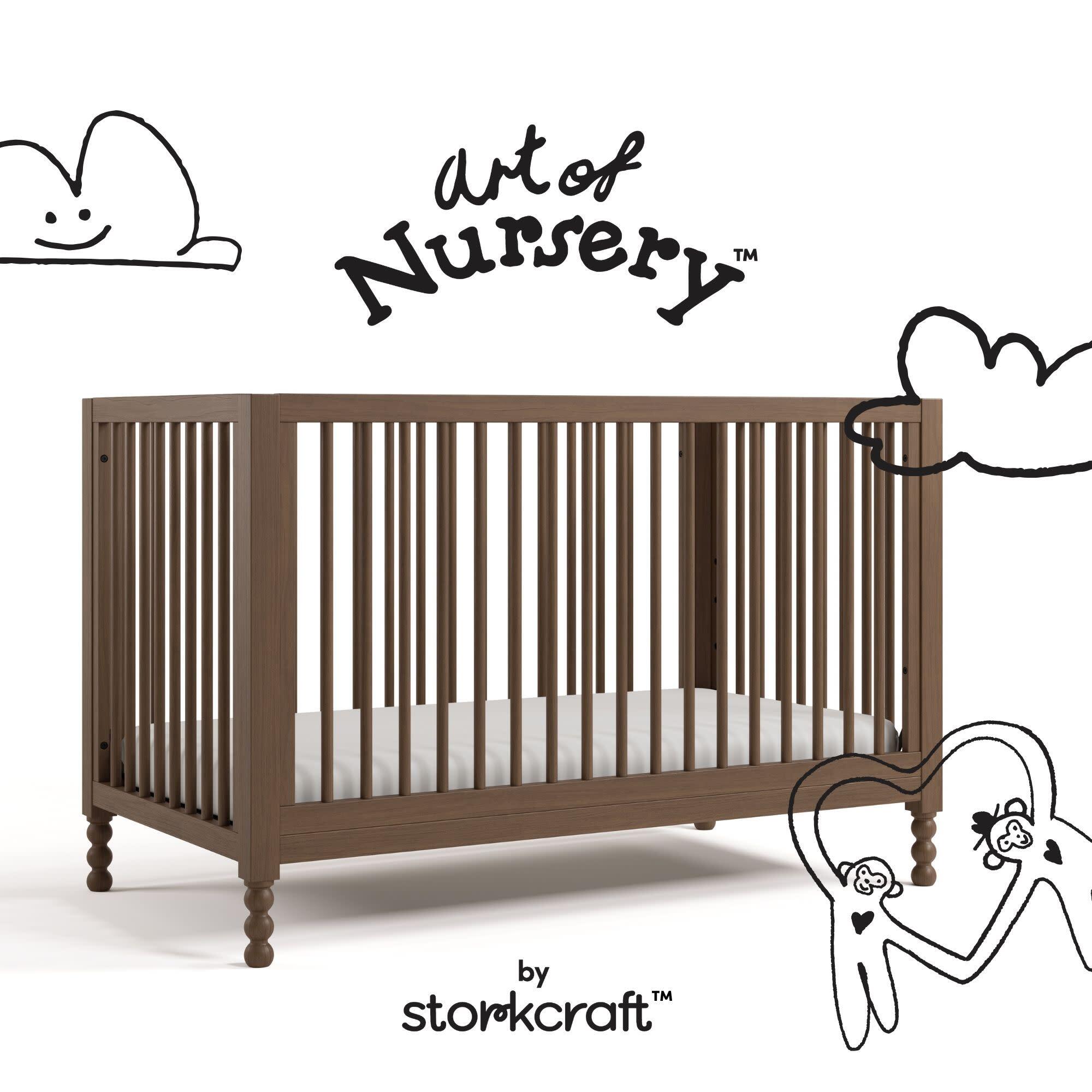 Storkcraft Rio 5-in-1 Convertible Crib, Hazelnut, large