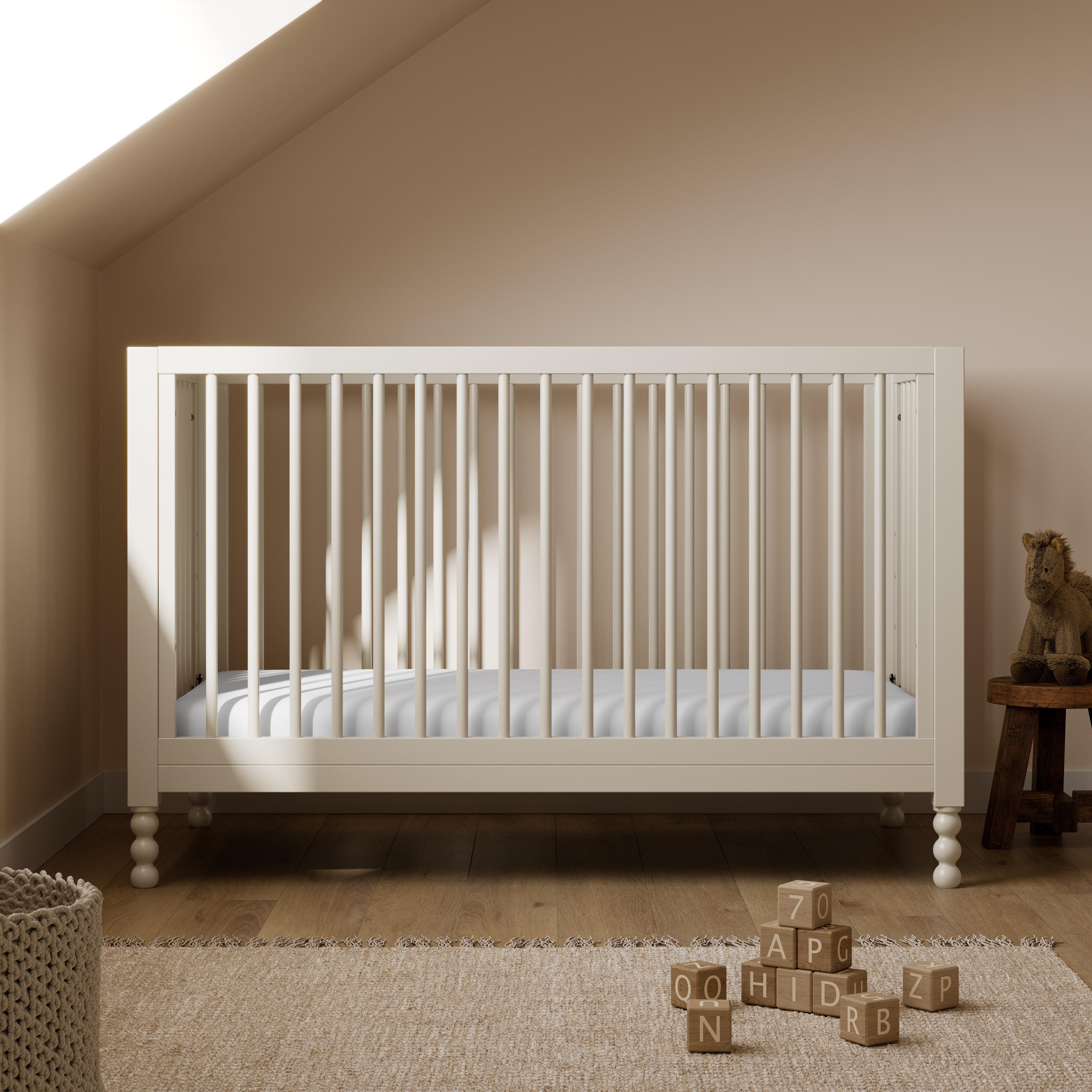 Storkcraft Rio 5-in-1 Convertible Crib, Frosted Oat, large