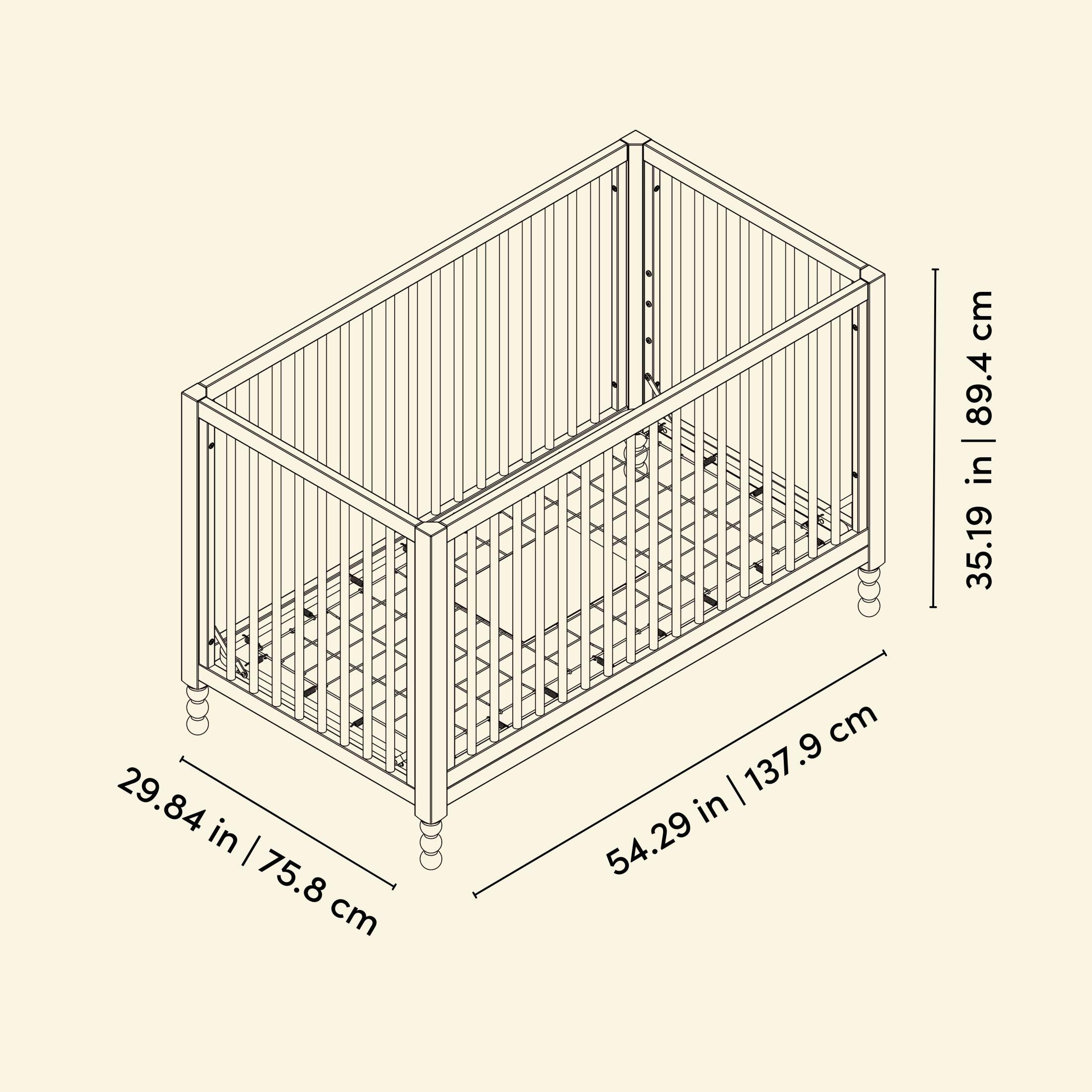 Storkcraft Rio 5-in-1 Convertible Crib, Frosted Oat, large