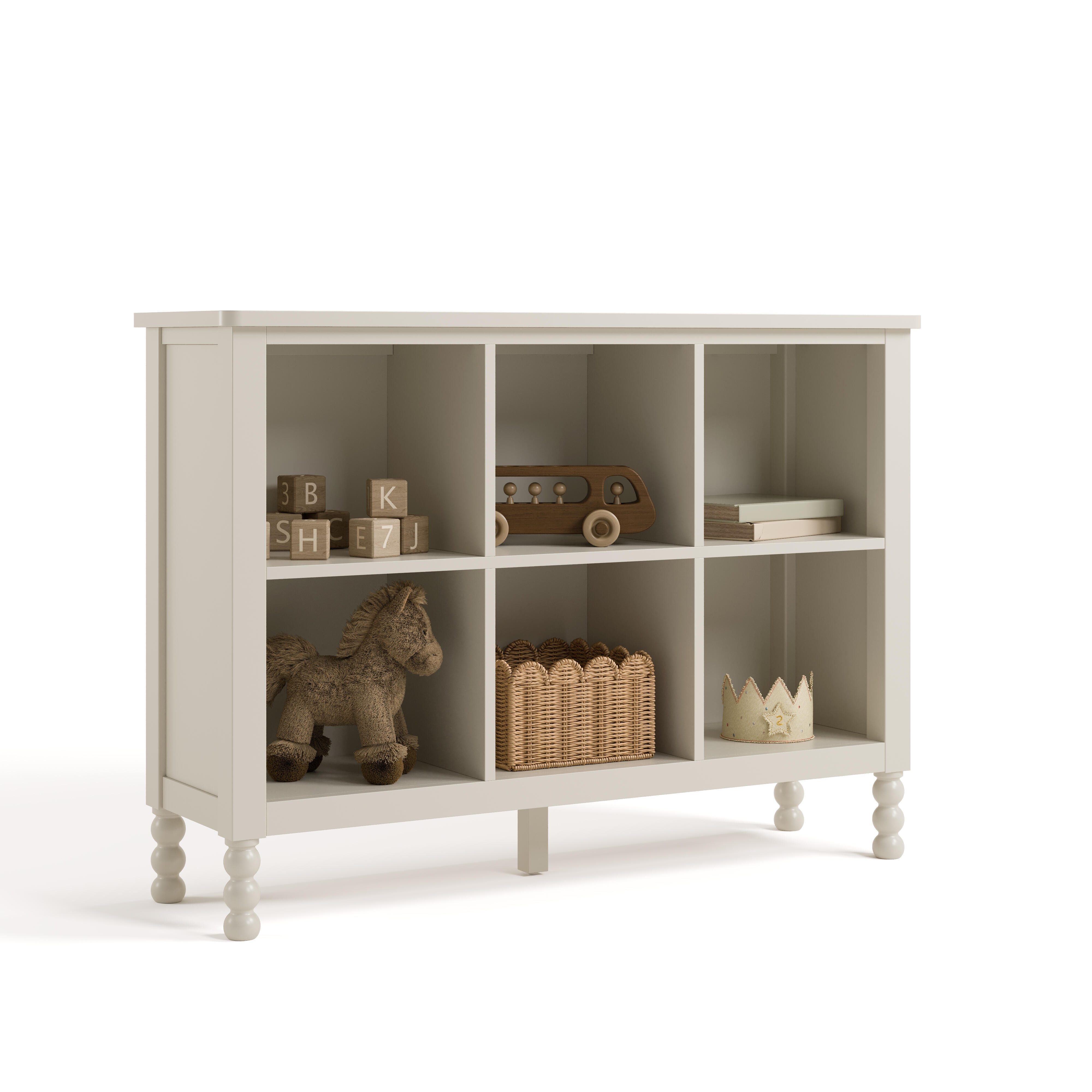 Storkcraft Rio Storage Bookcase, Frosted Oat, large