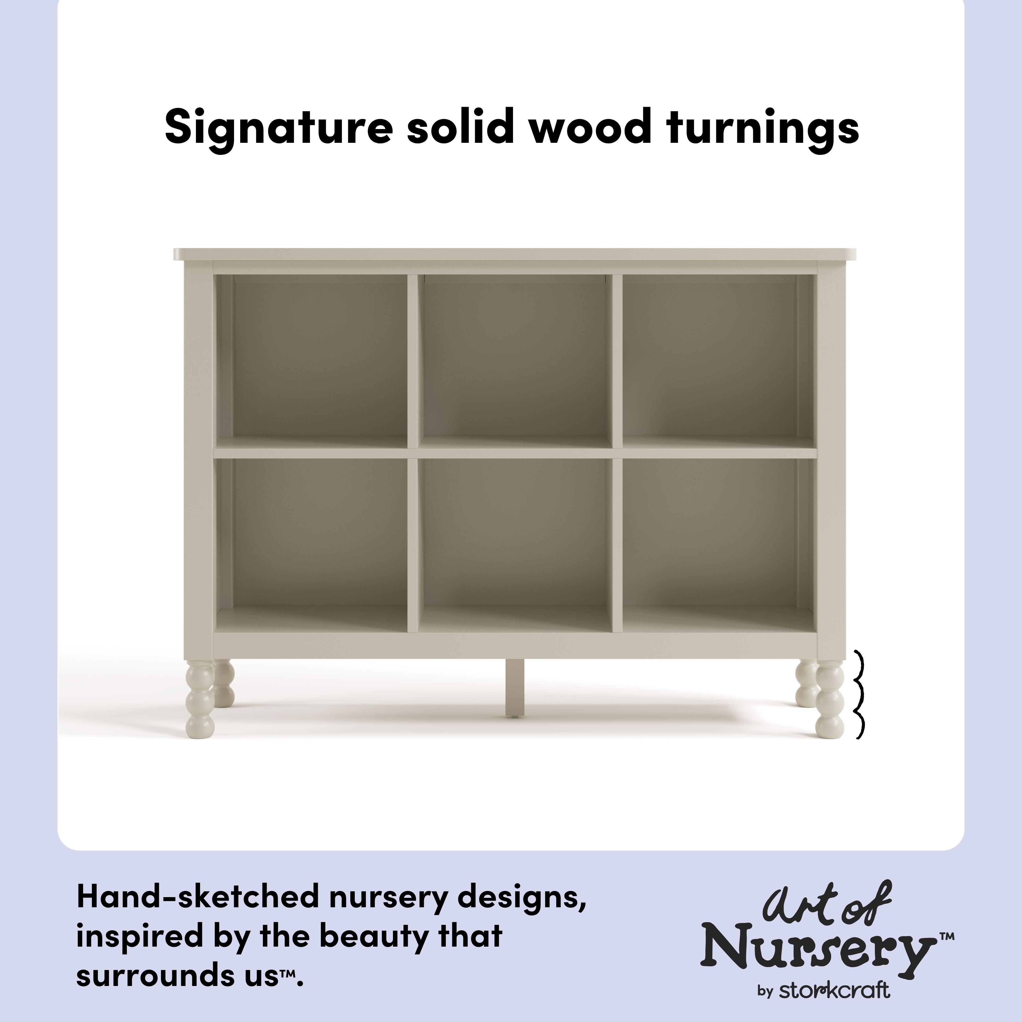 Storkcraft Rio Storage Bookcase, Frosted Oat, large