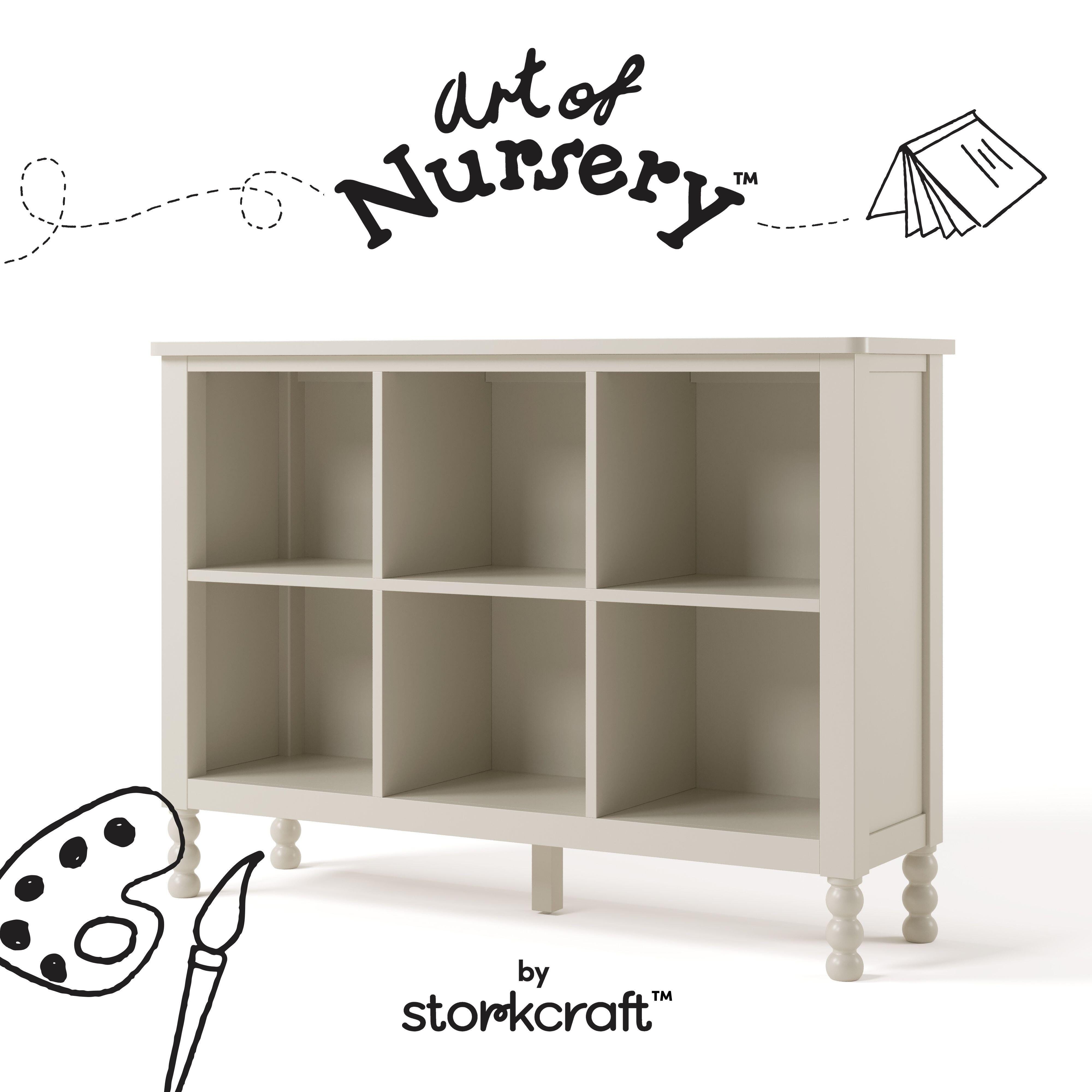 Storkcraft Rio Storage Bookcase, Frosted Oat, large