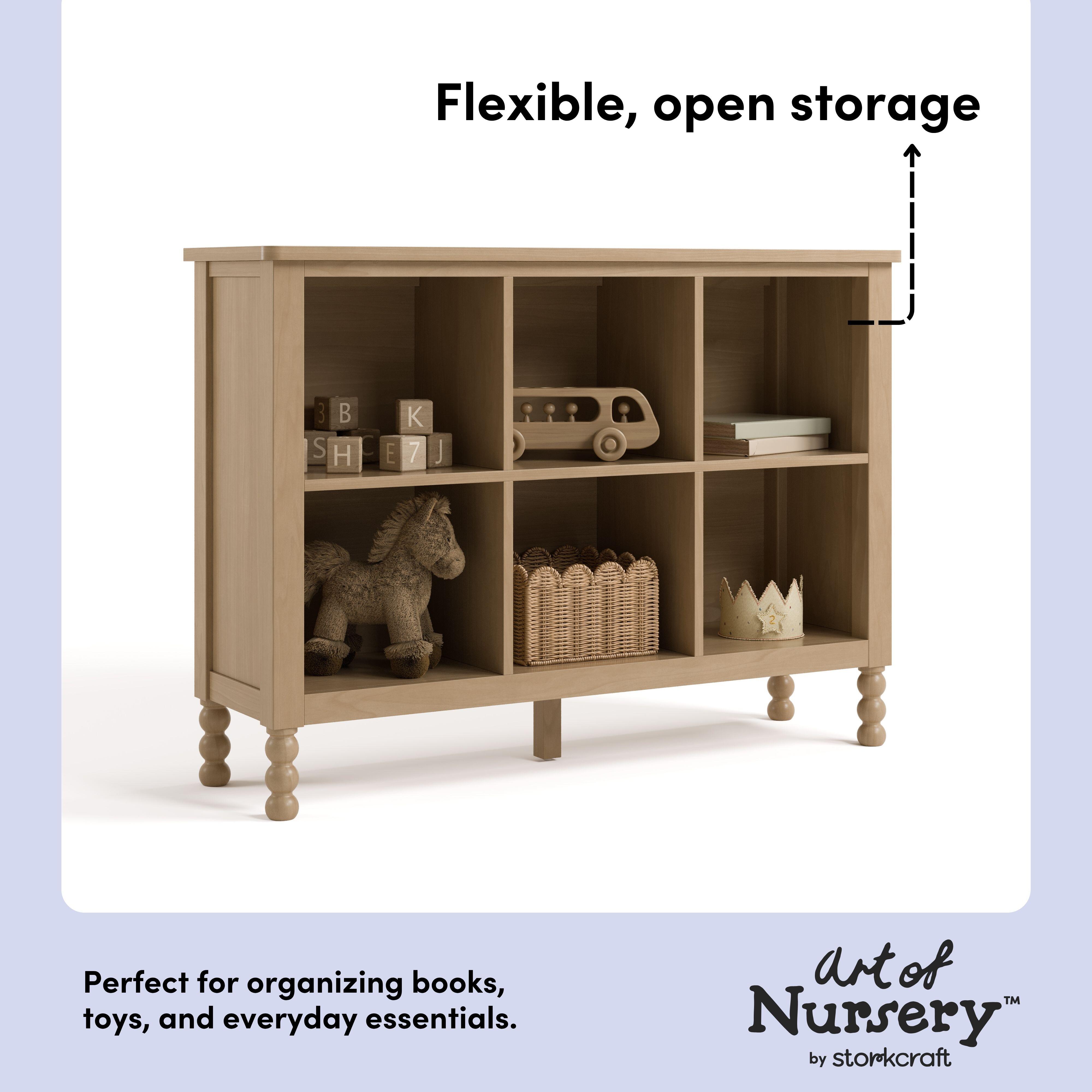 Storkcraft Rio Storage Bookcase, Driftwood, large