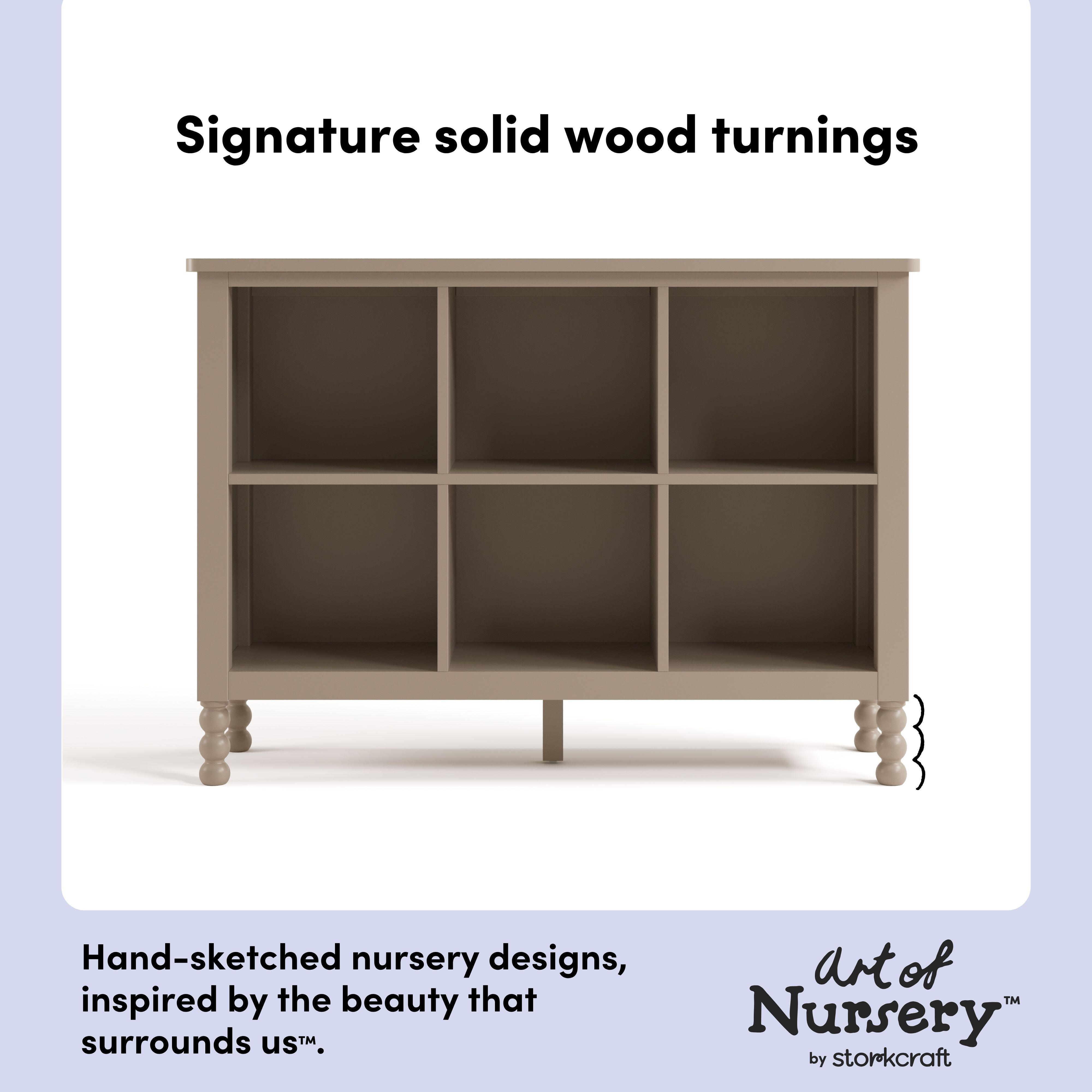 Storkcraft Rio Storage Bookcase, Taupe, large