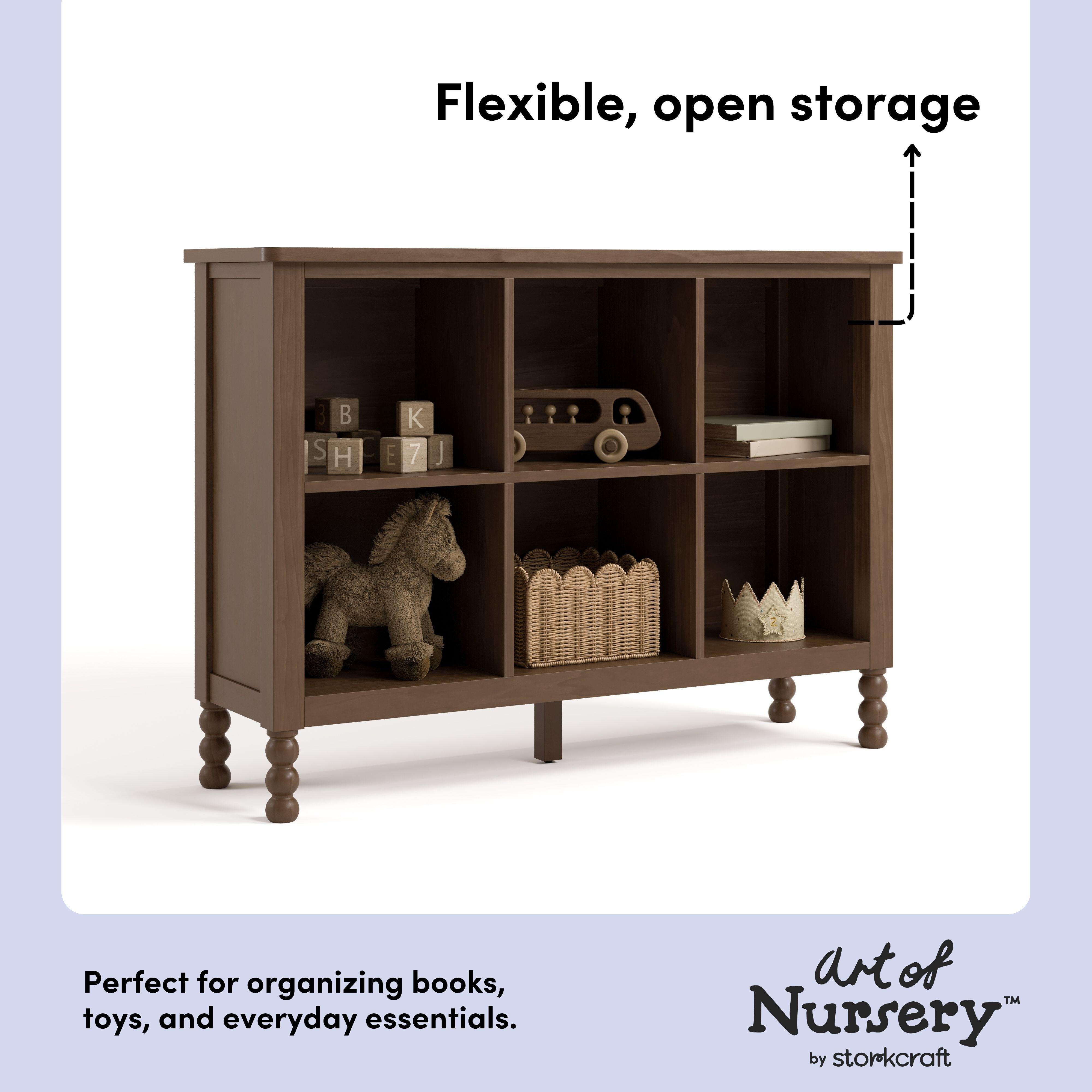 Storkcraft Rio Storage Bookcase, Hazelnut, large