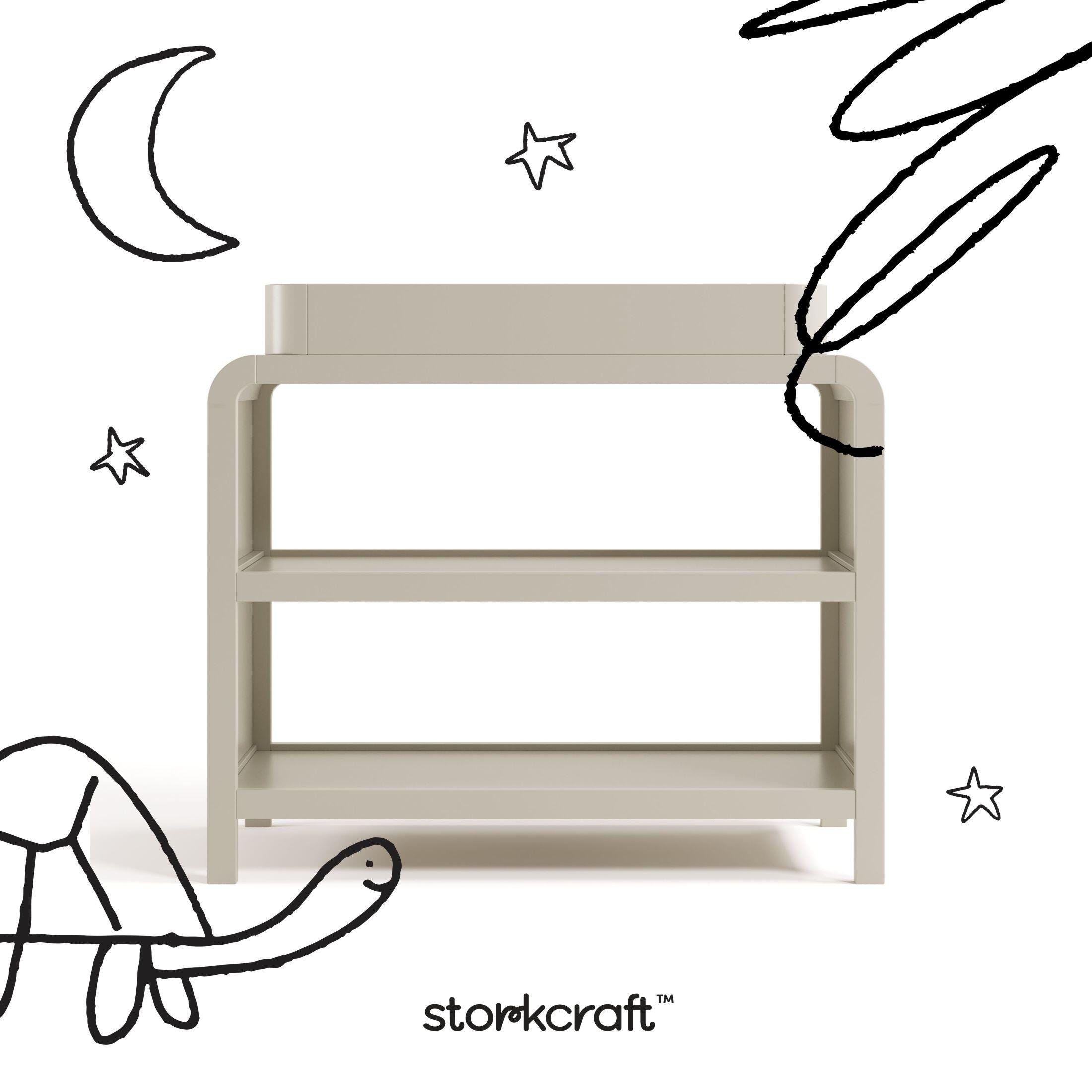 Storkcraft Santos Changing Table, Frosted Oat, large