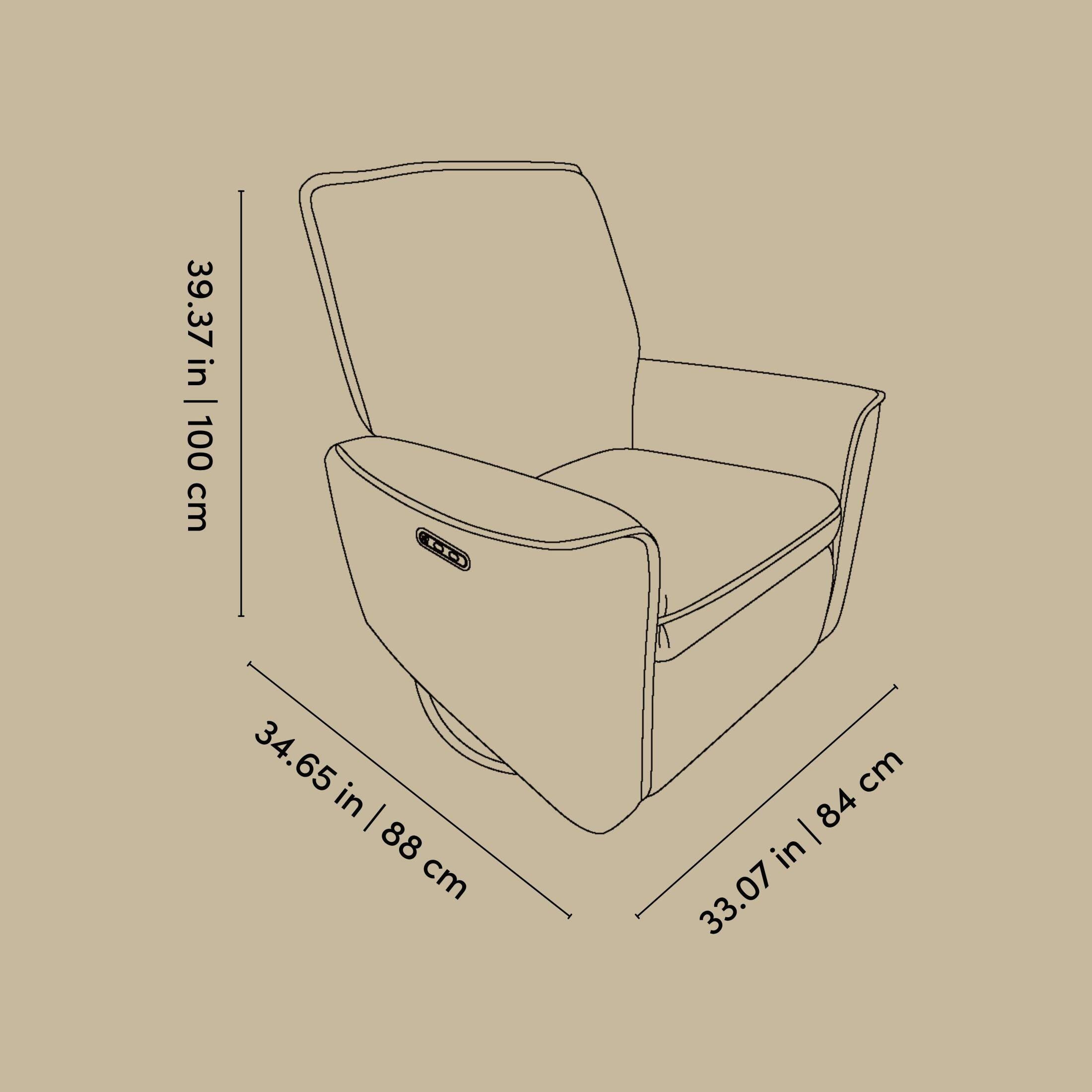 Storkcraft Santos Power Swivel Glider Recliner, Ivory Basketweave, large