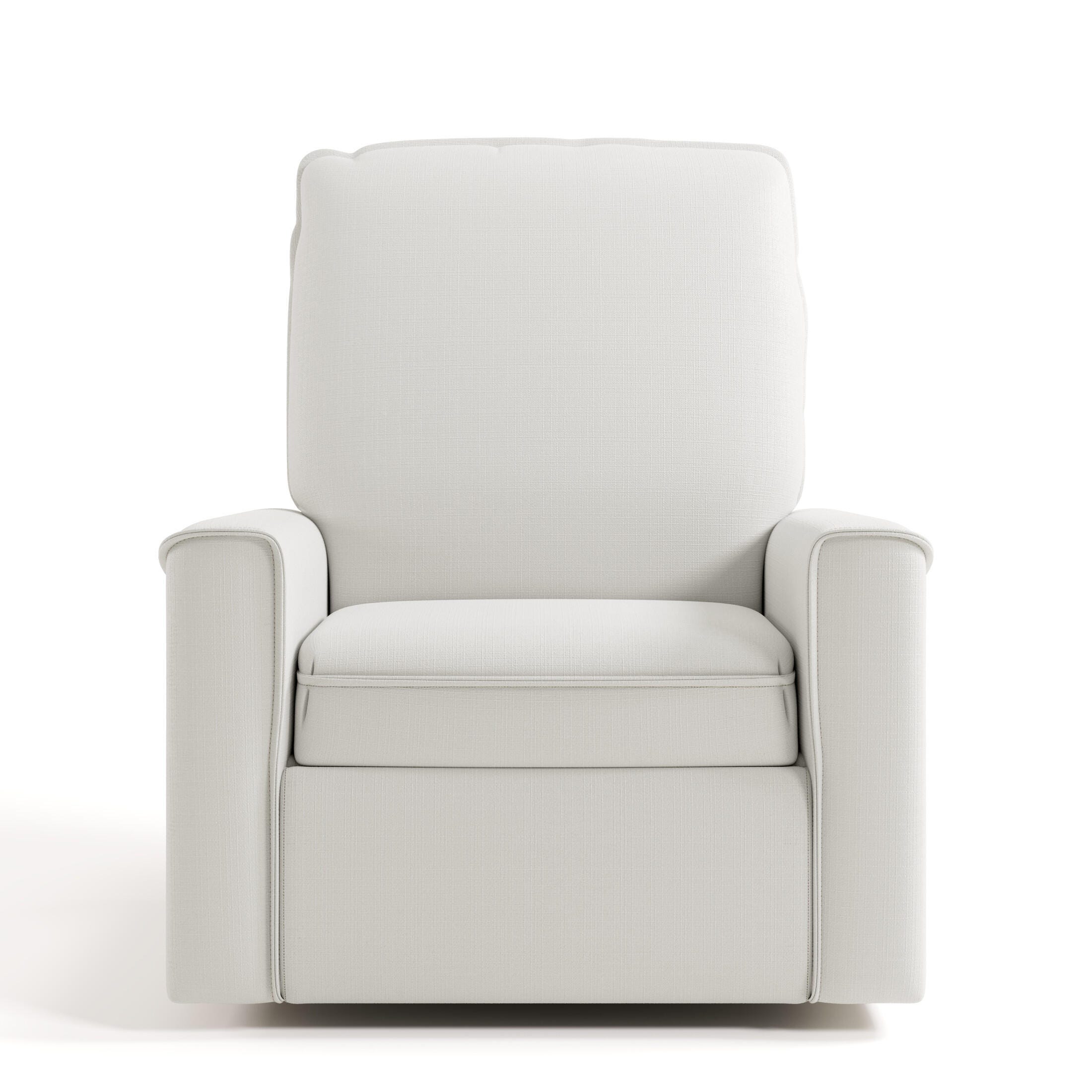 Storkcraft Santos Power Swivel Glider Recliner, Ivory Basketweave, large