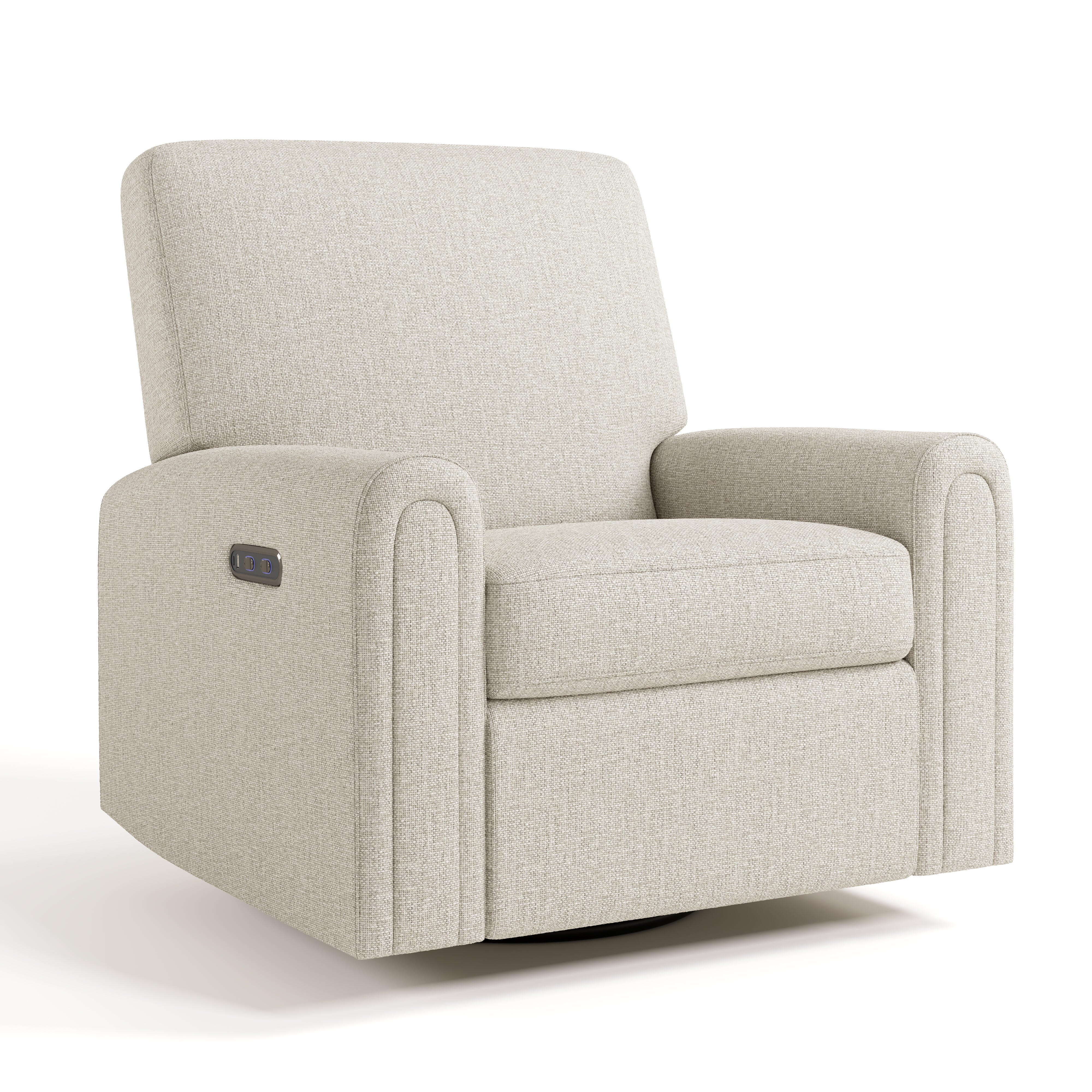 Storkcraft Sicily Power Swivel Glider Recliner, Dune, large