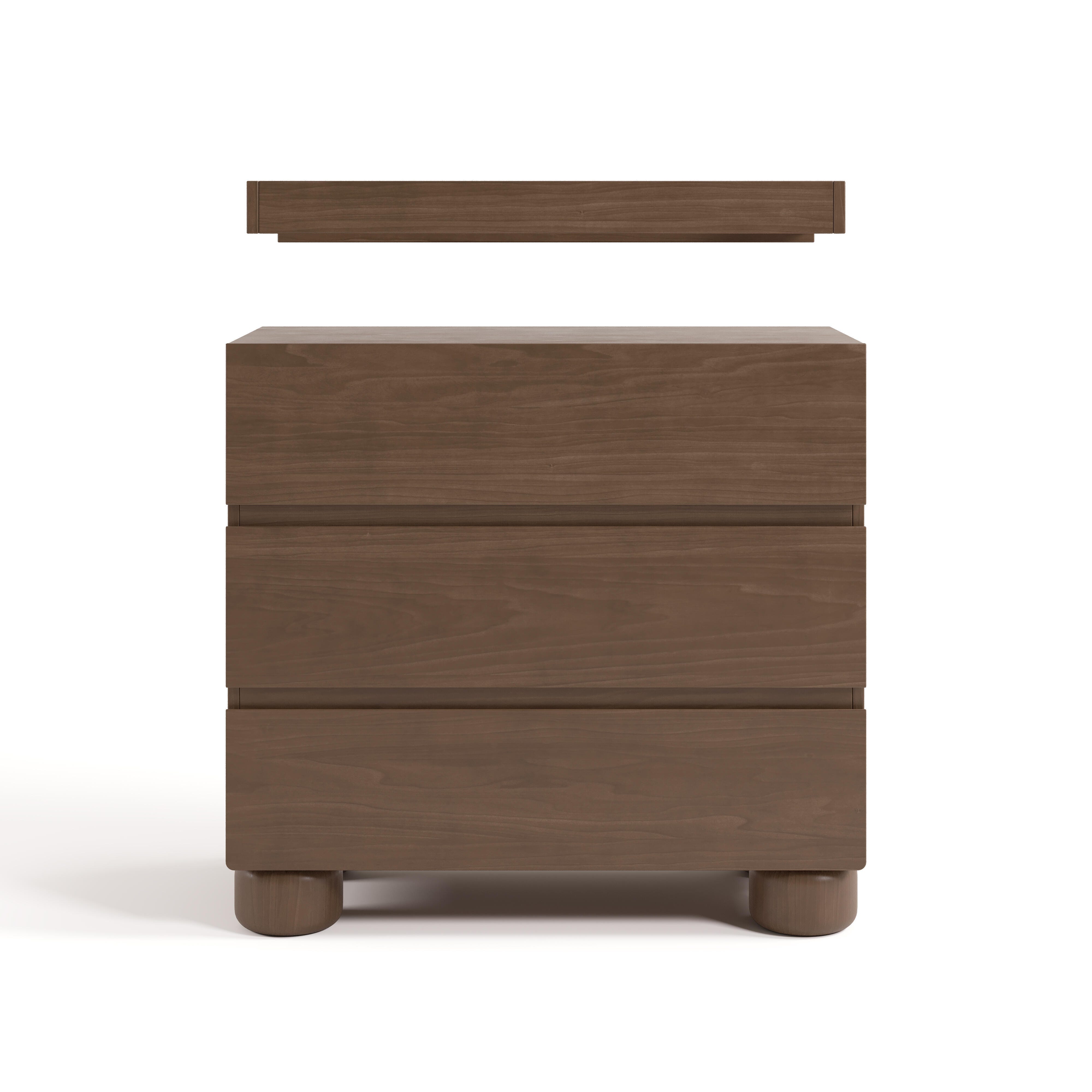Storkcraft Sorrento 3 Drawer Chest with Changing Topper, Hazelnut, large