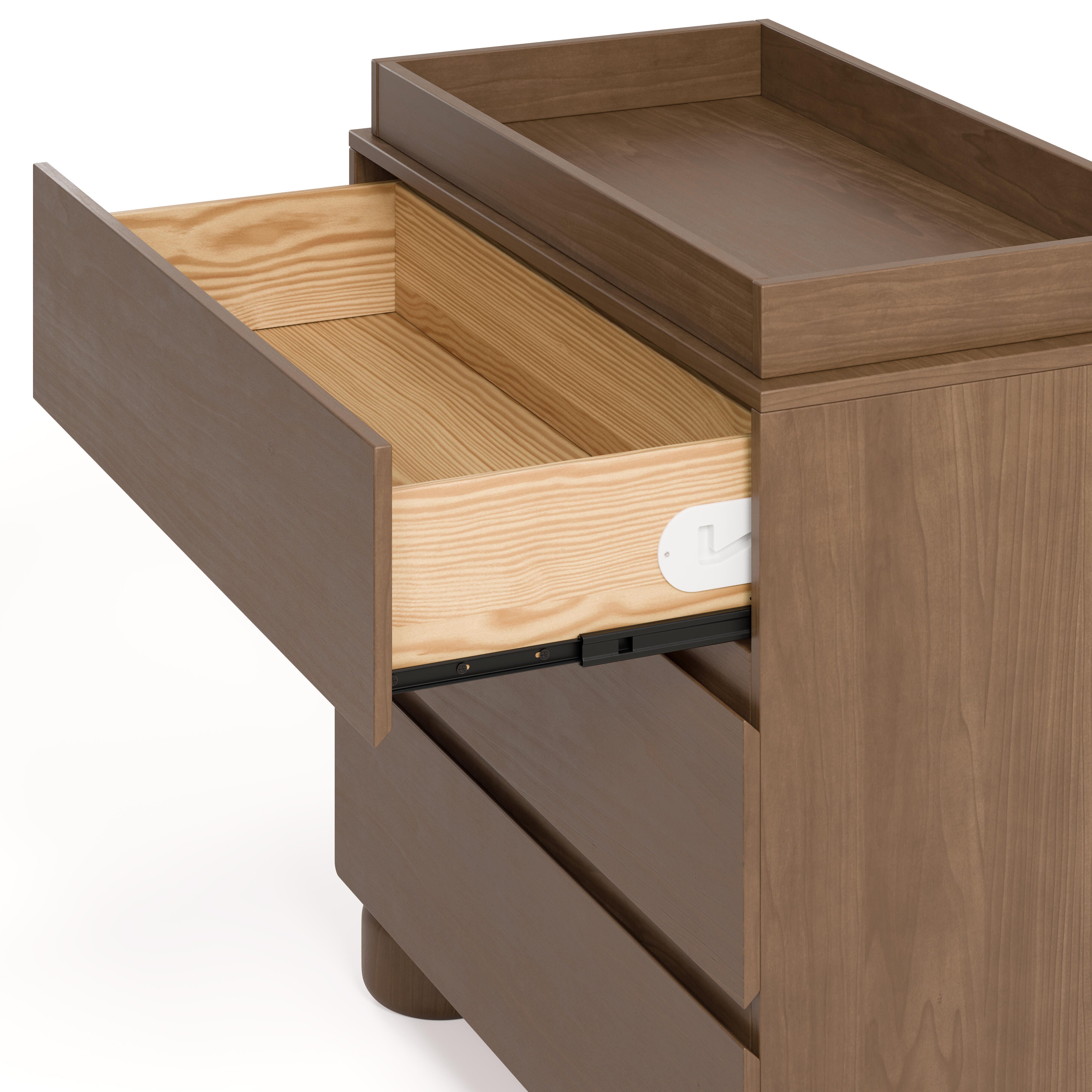 Storkcraft Sorrento 3 Drawer Chest with Changing Topper, Hazelnut, large