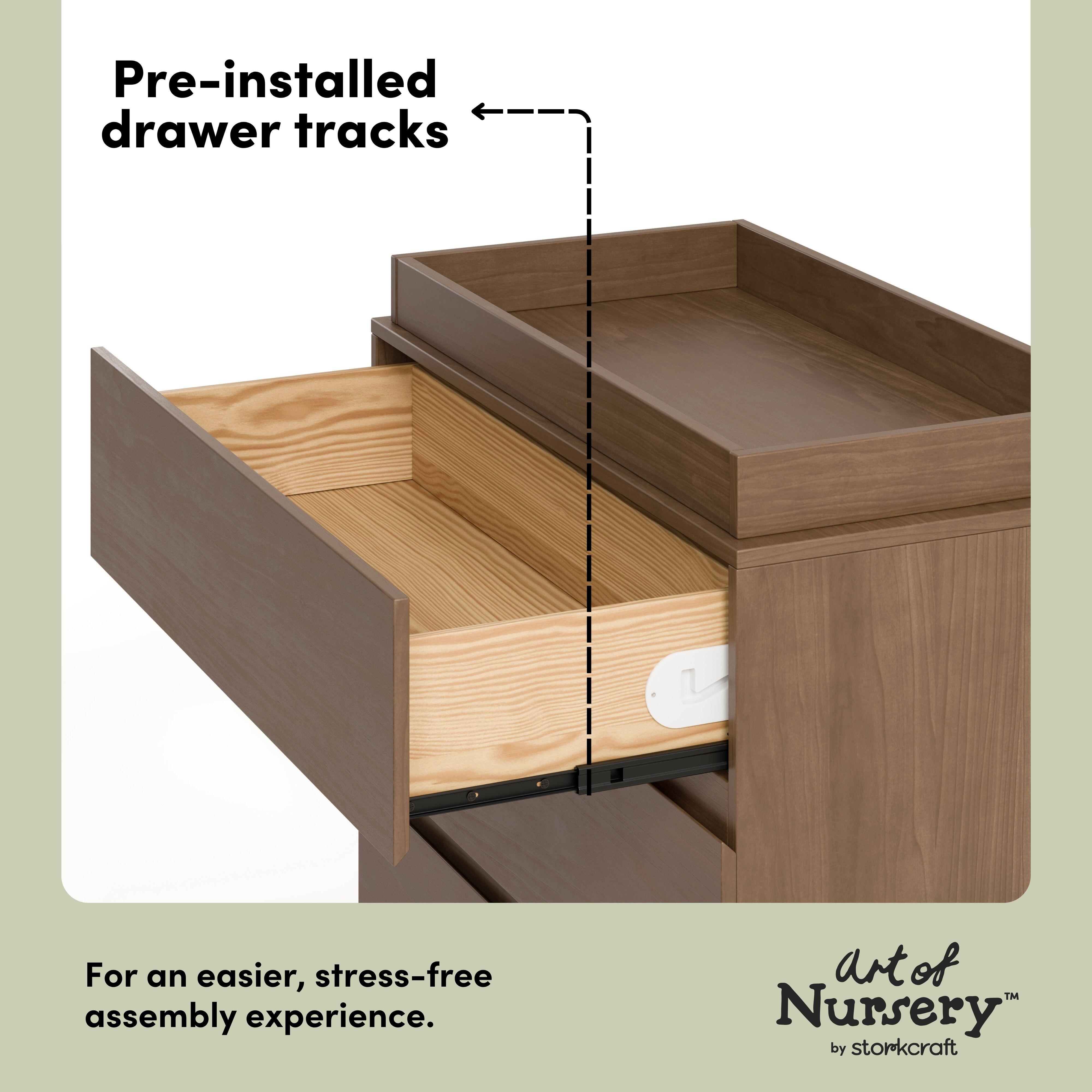 Storkcraft Sorrento 3 Drawer Chest with Changing Topper, Hazelnut, large