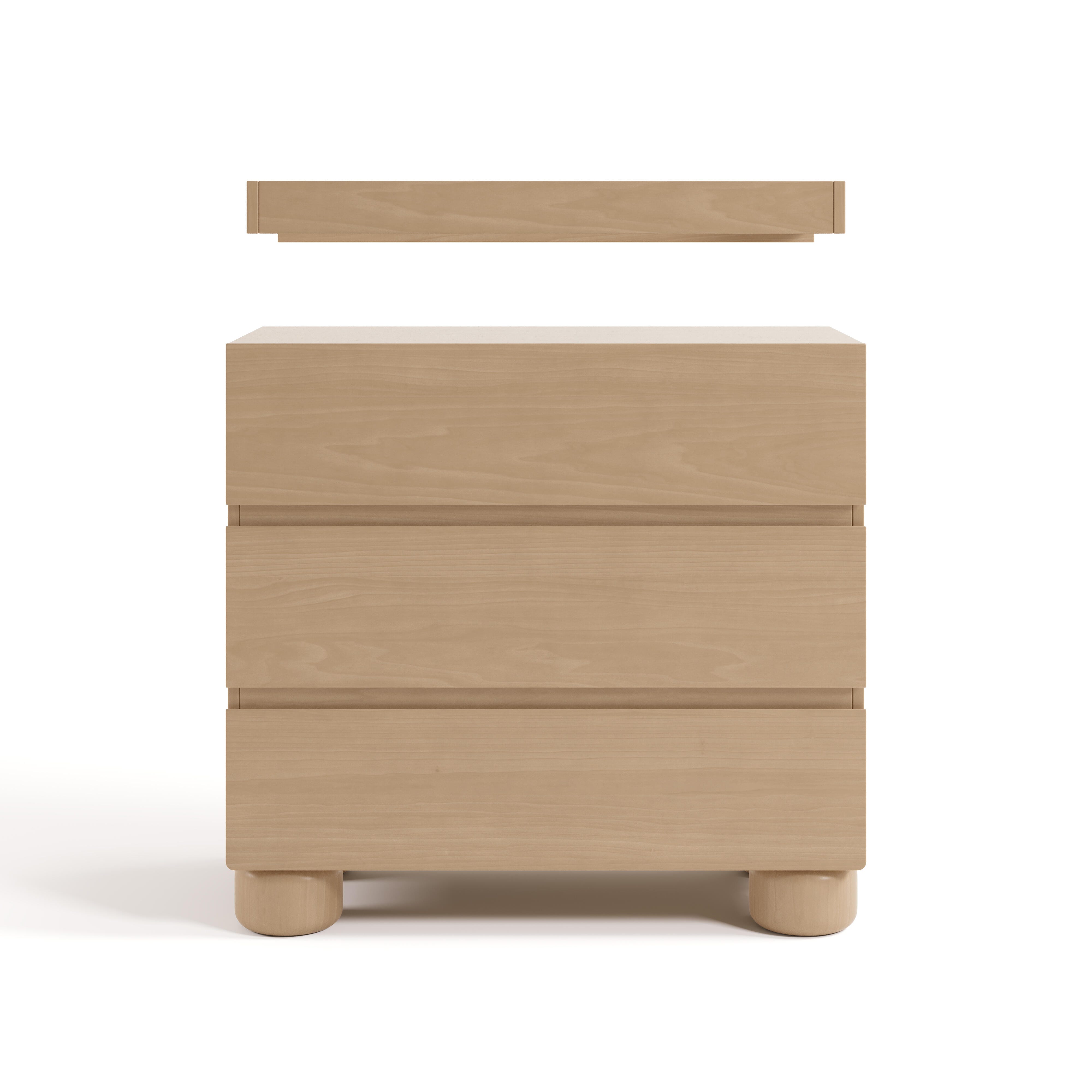 Storkcraft Sorrento 3 Drawer Chest with Changing Topper, Driftwood, large