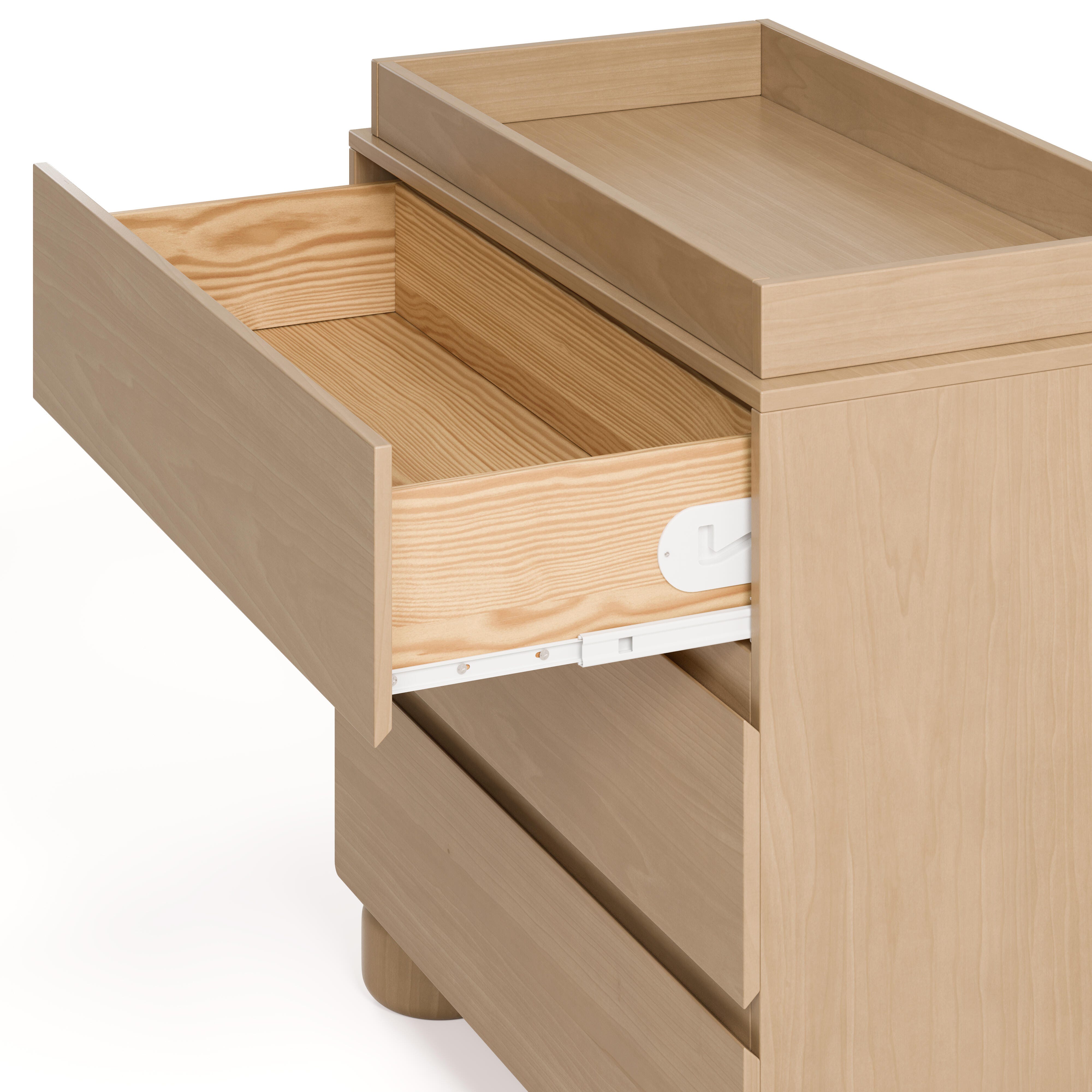 Storkcraft Sorrento 3 Drawer Chest with Changing Topper, Driftwood, large
