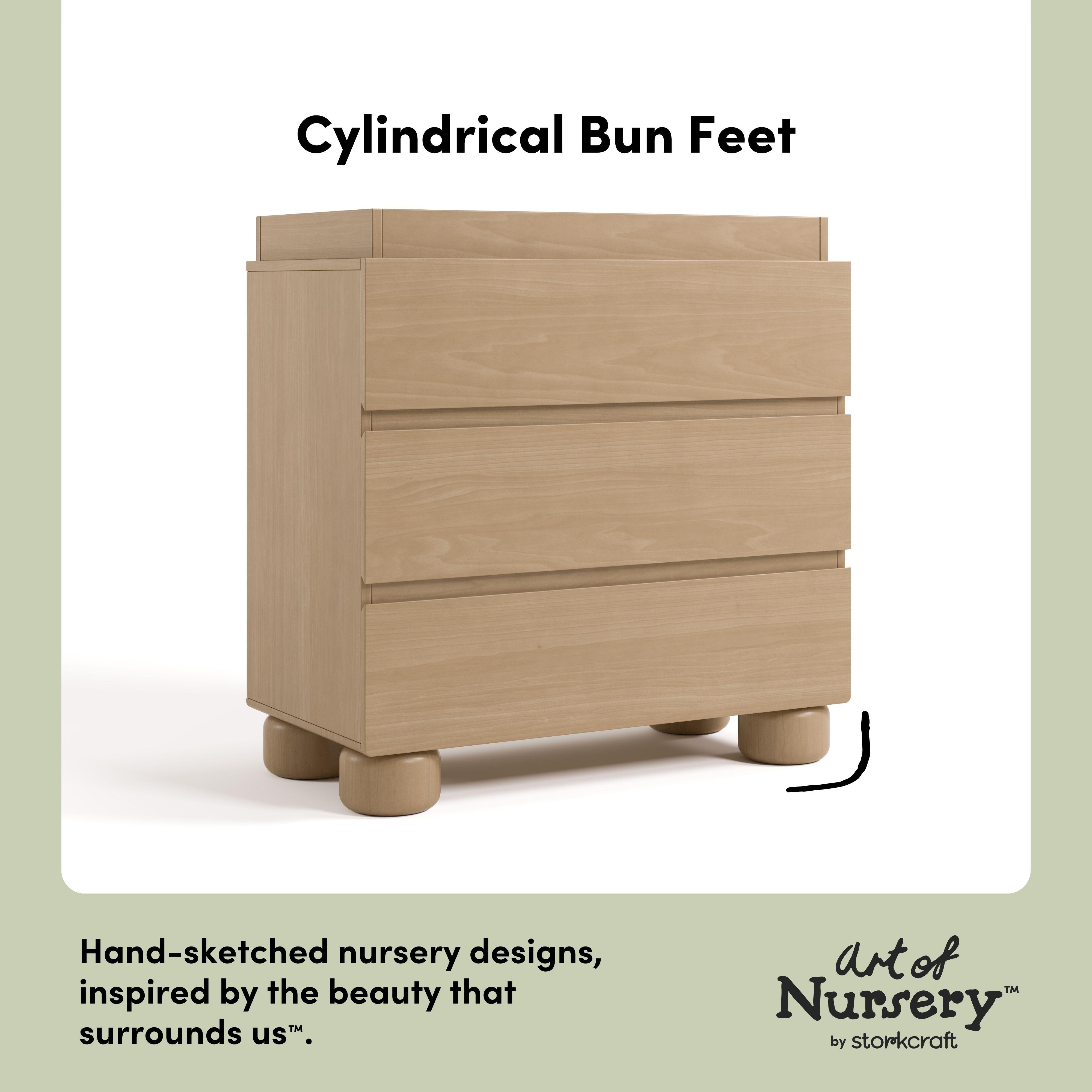 Storkcraft Sorrento 3 Drawer Chest with Changing Topper, Driftwood, large