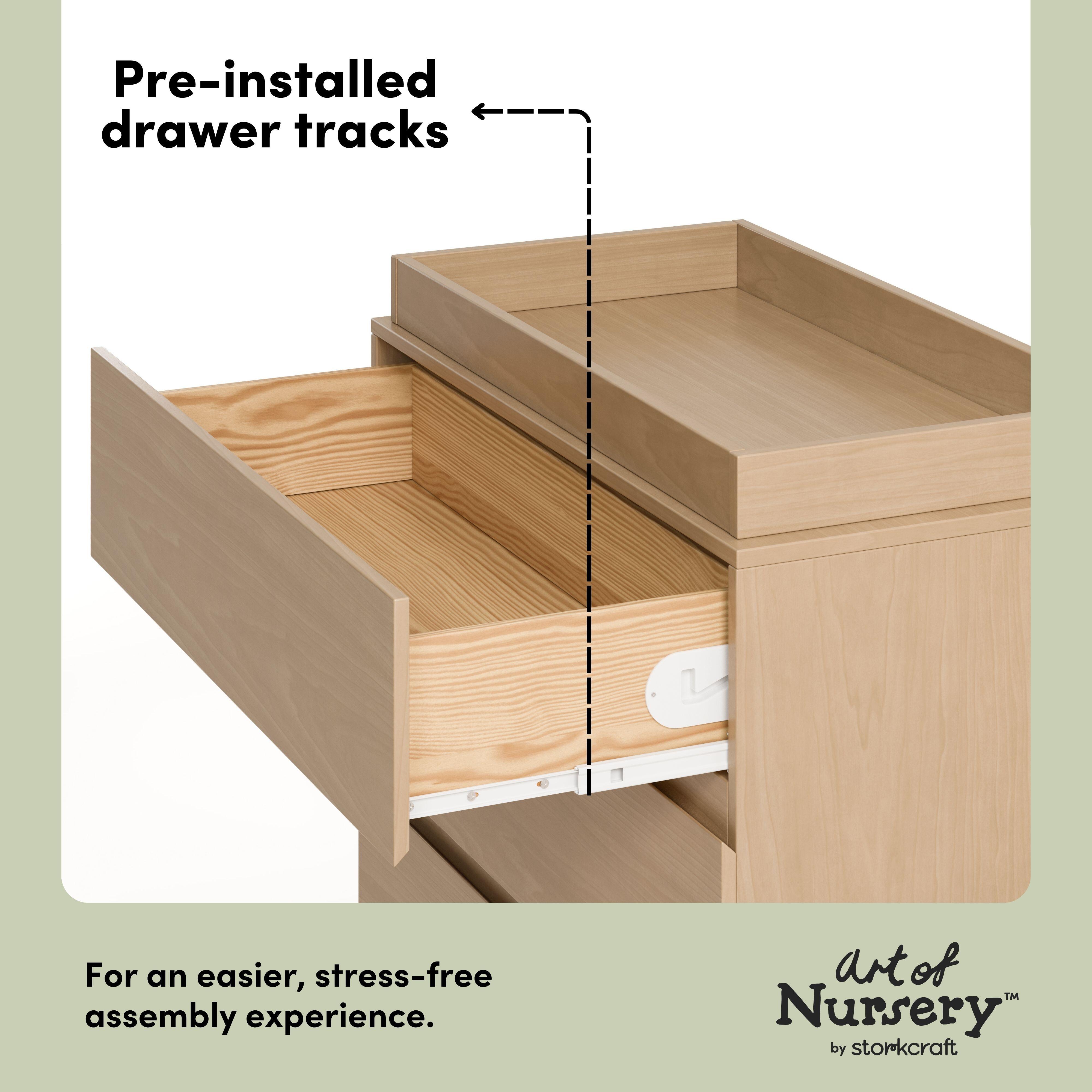Storkcraft Sorrento 3 Drawer Chest with Changing Topper, Driftwood, large