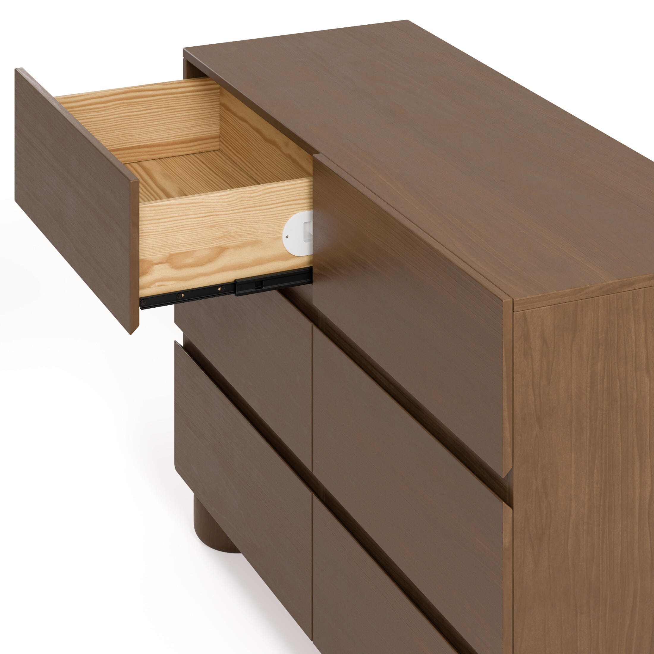 Storkcraft Sorrento 6 Drawer Dresser, Hazelnut, large