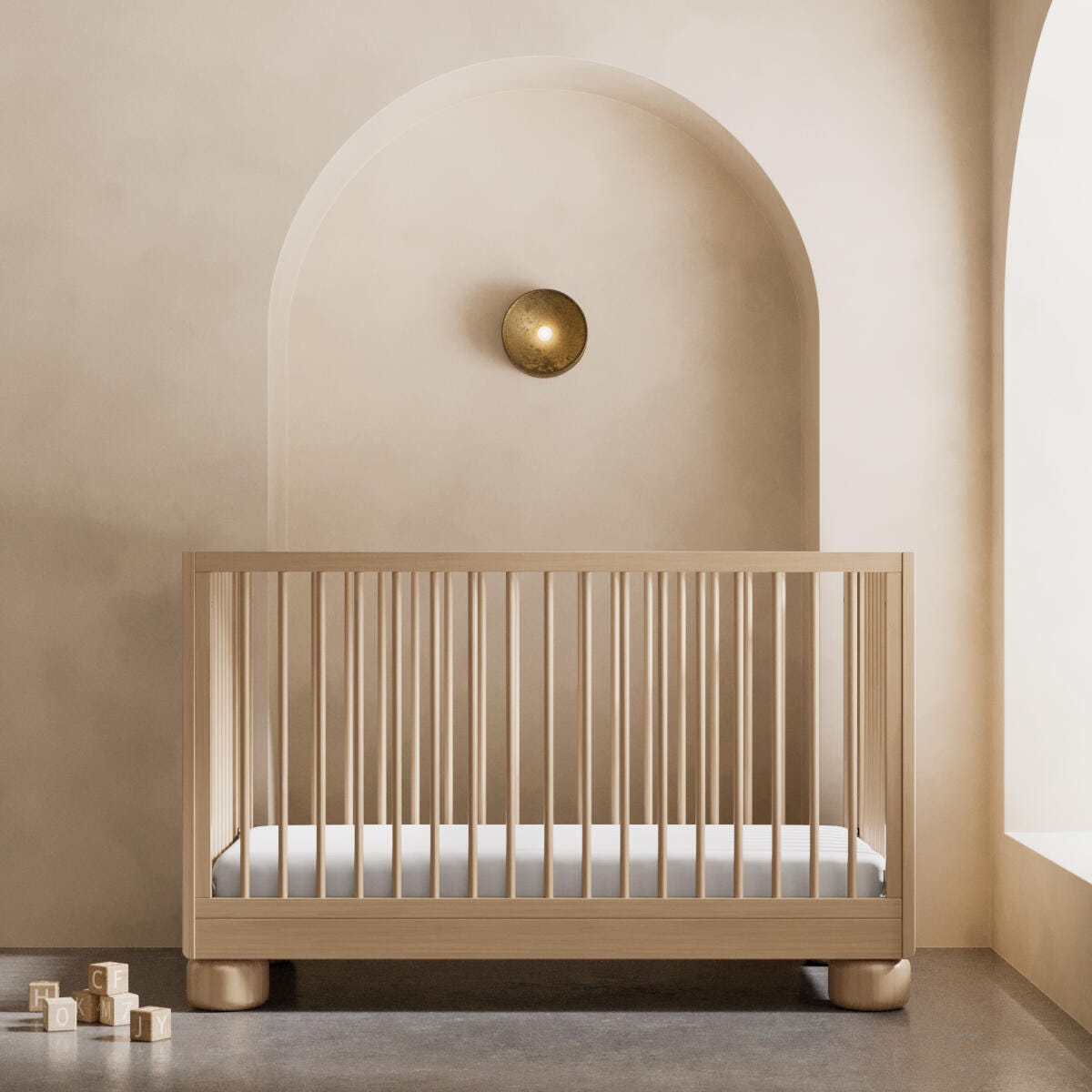 Storkcraft Sorrento 3-in-1 Convertible Crib, Driftwood, large
