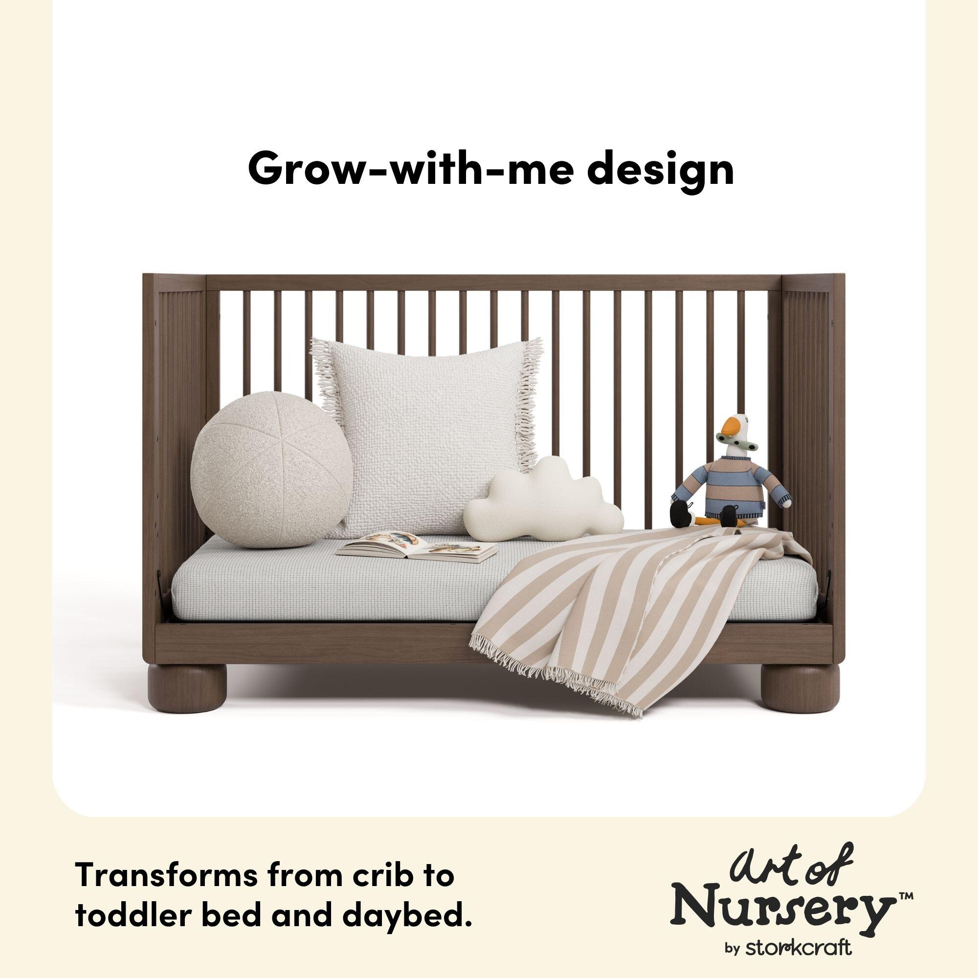 Storkcraft Sorrento 3-in-1 Convertible Crib, Hazelnut, large