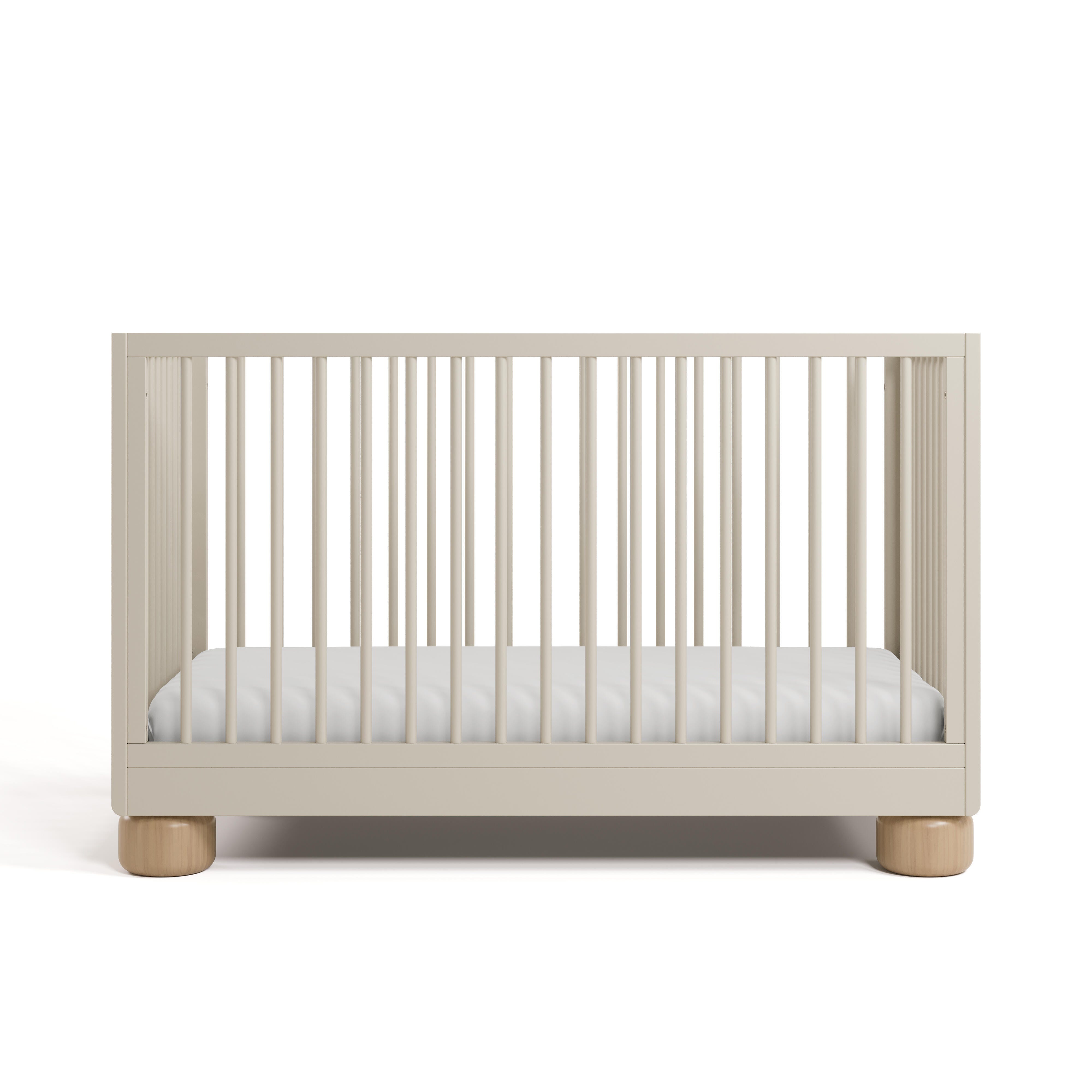 Storkcraft Sorrento 3-in-1 Convertible Crib, Frosted Oat/Driftwood, large