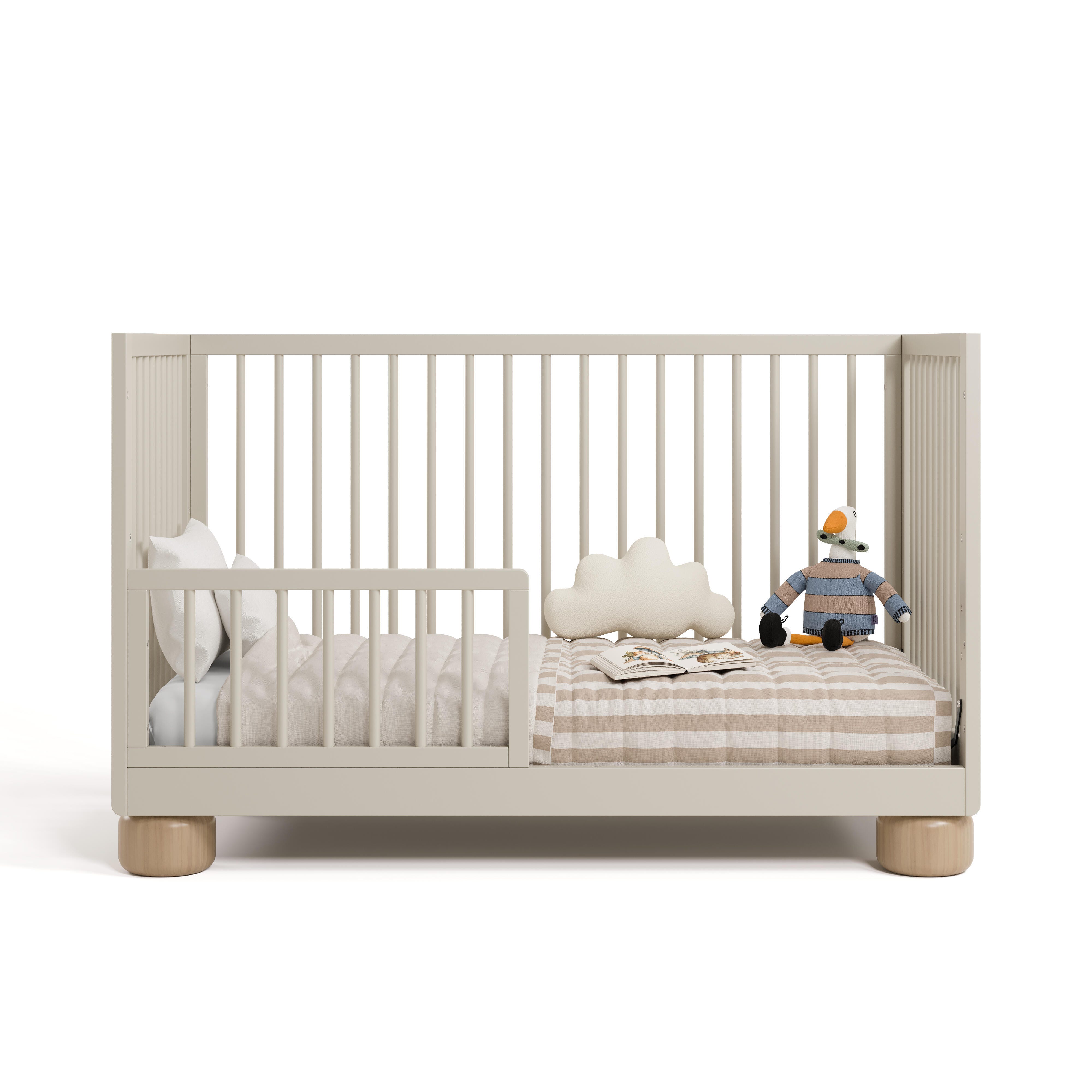 Storkcraft Sorrento 3-in-1 Convertible Crib, Frosted Oat/Driftwood, large