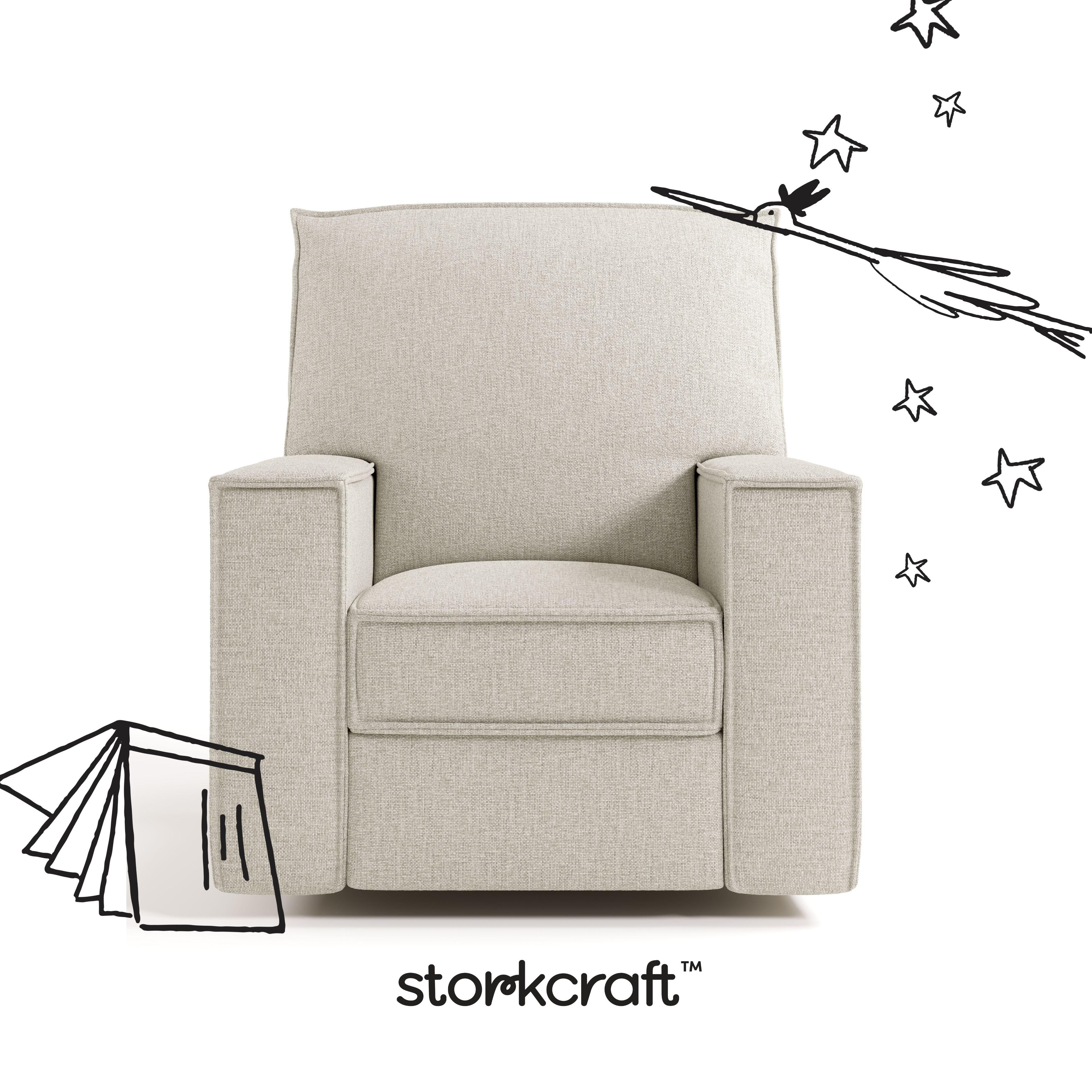 Storkcraft Texas Power Swivel Glider Recliner, Dune, large