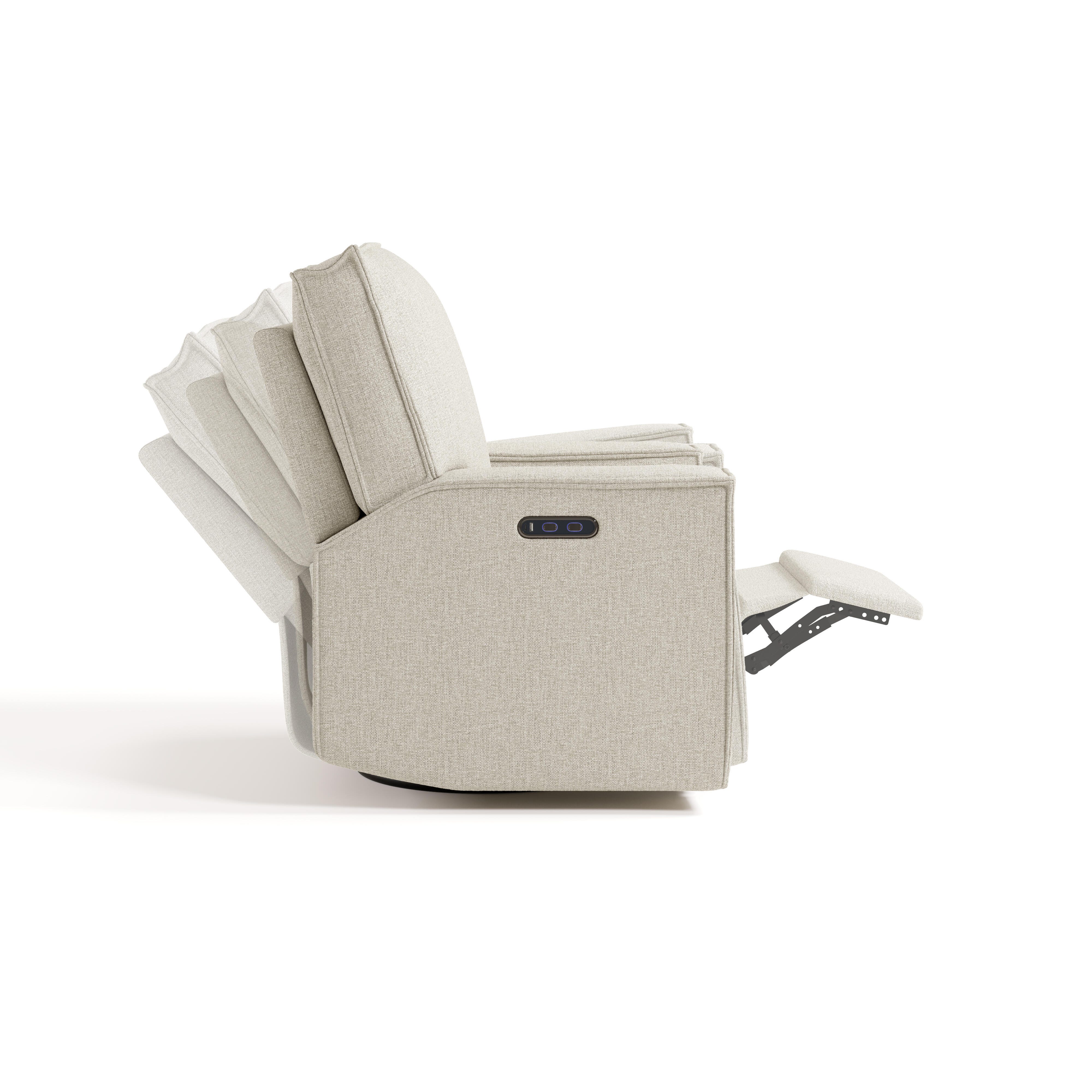 Storkcraft Texas Power Swivel Glider Recliner, Dune, large