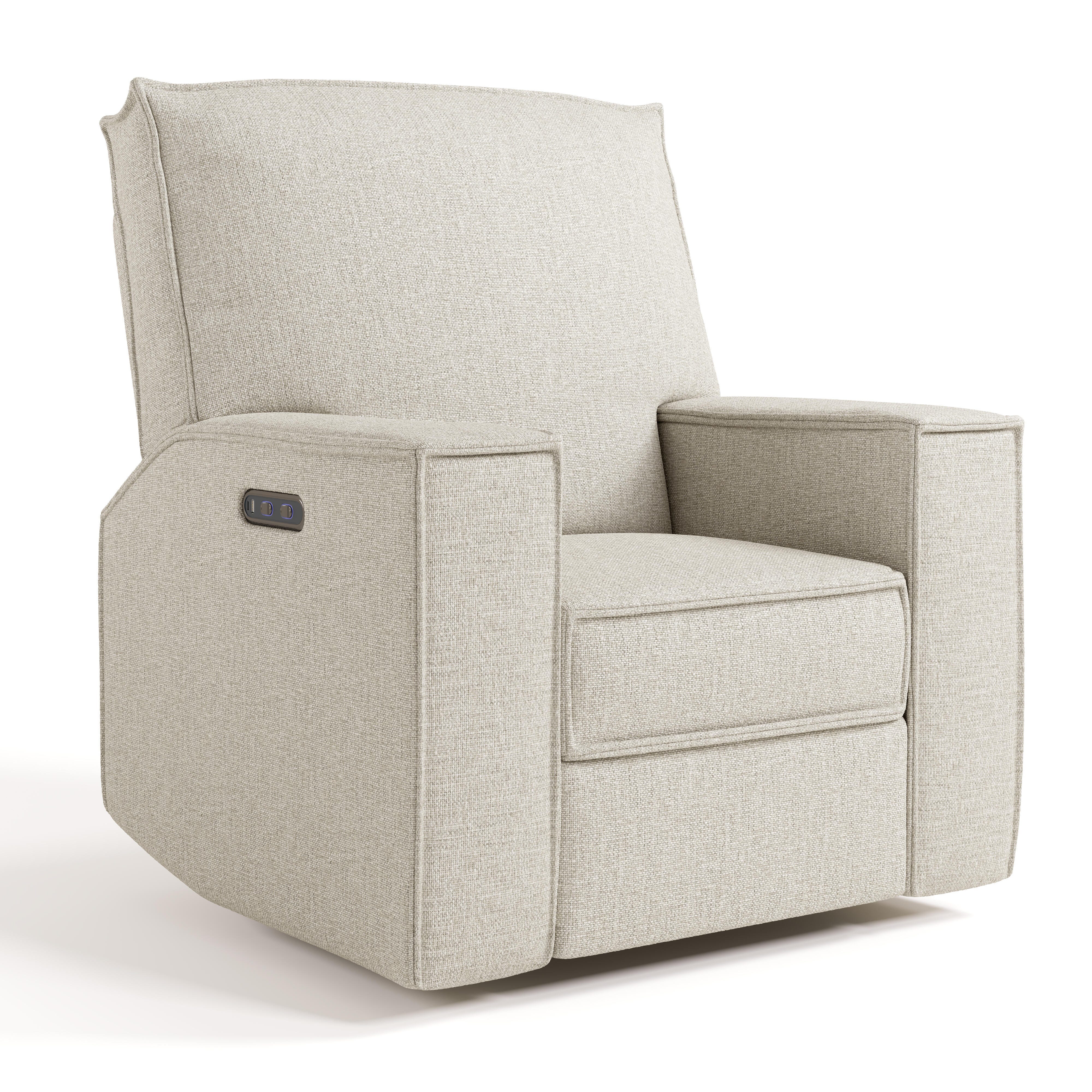 Storkcraft Texas Power Swivel Glider Recliner, Dune, large