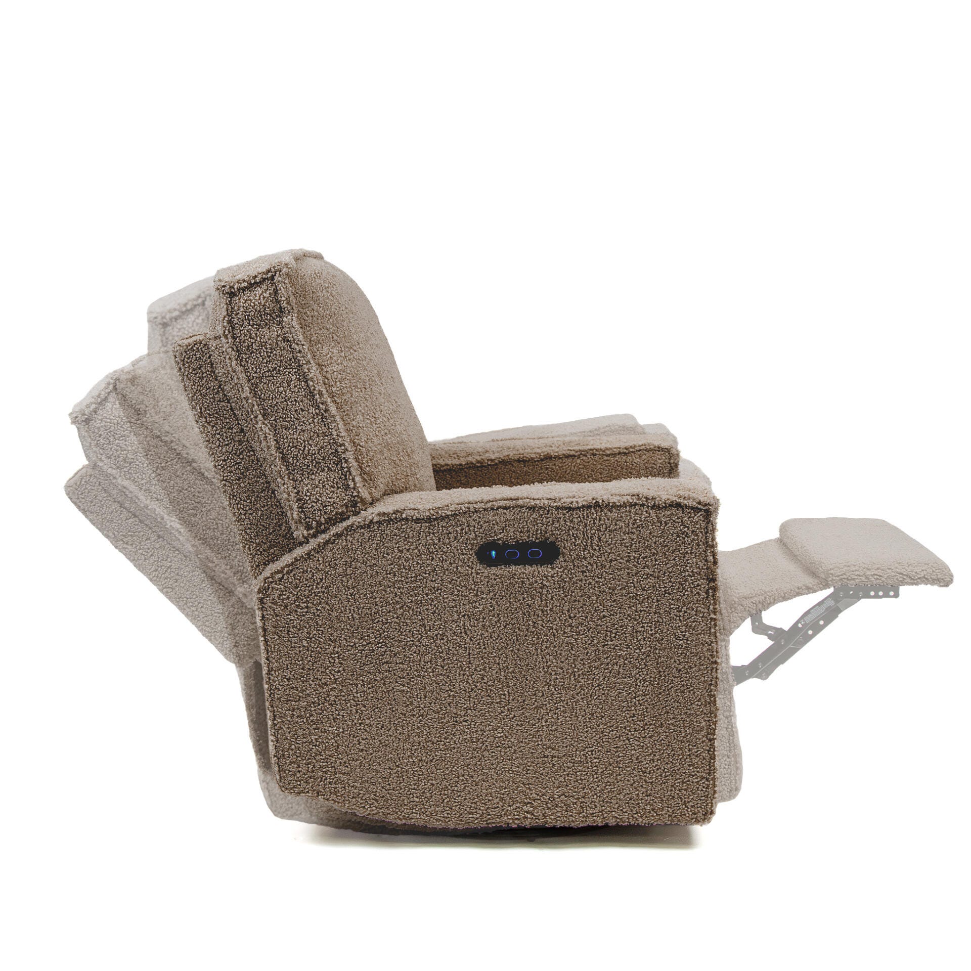 Storkcraft Texas Solid Power Swivel Glider Recliner, Brown Sugar, large