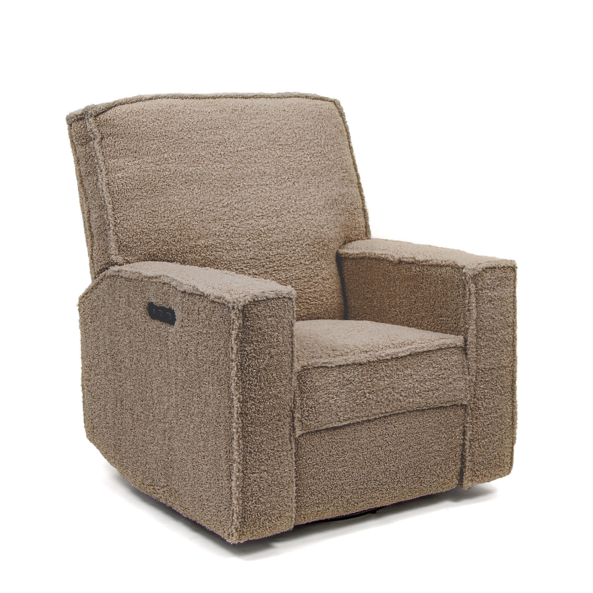 Storkcraft Texas Solid Power Swivel Glider Recliner, Brown Sugar, large