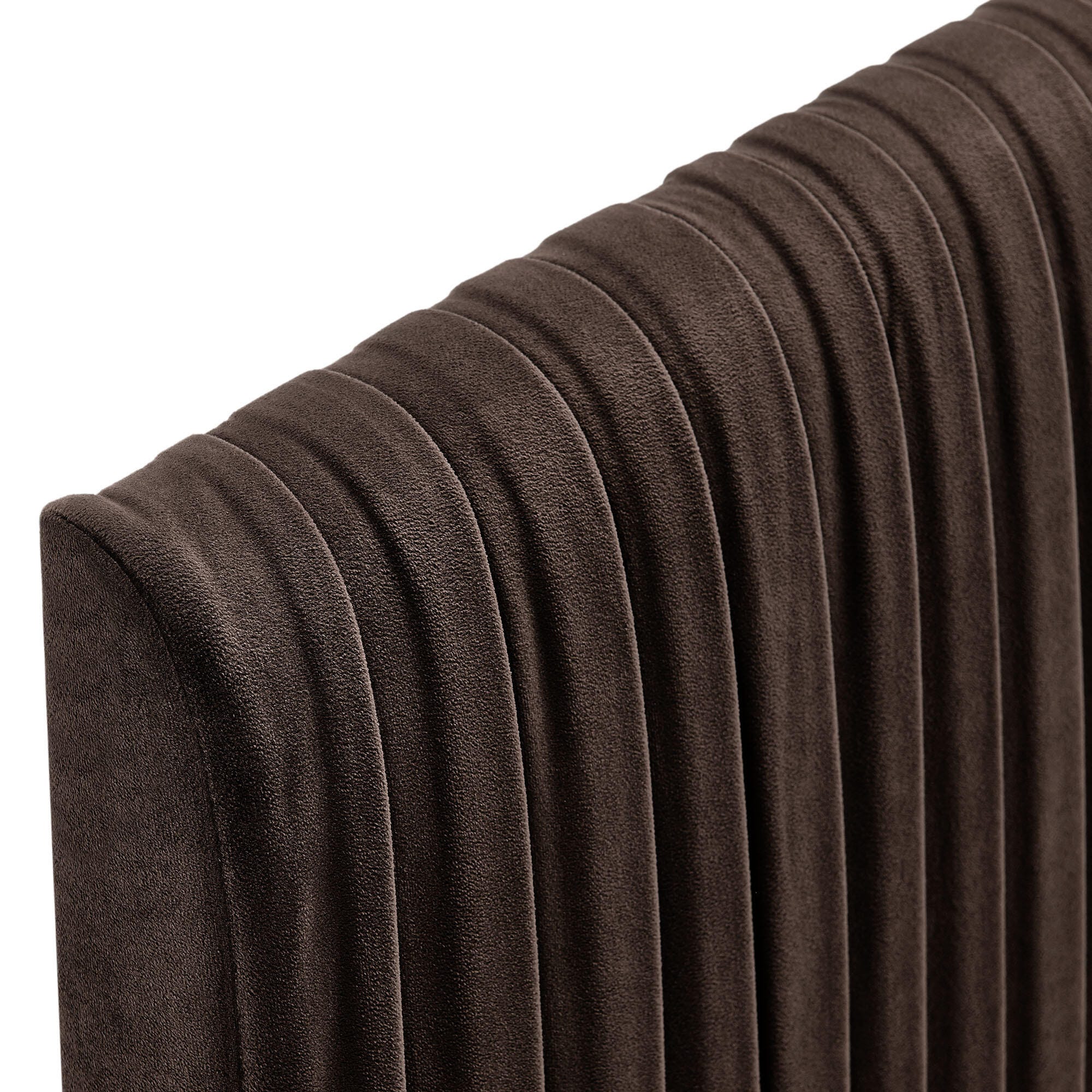 Modway Eloise Ruched Full Headboard, Chocolate Brown, large