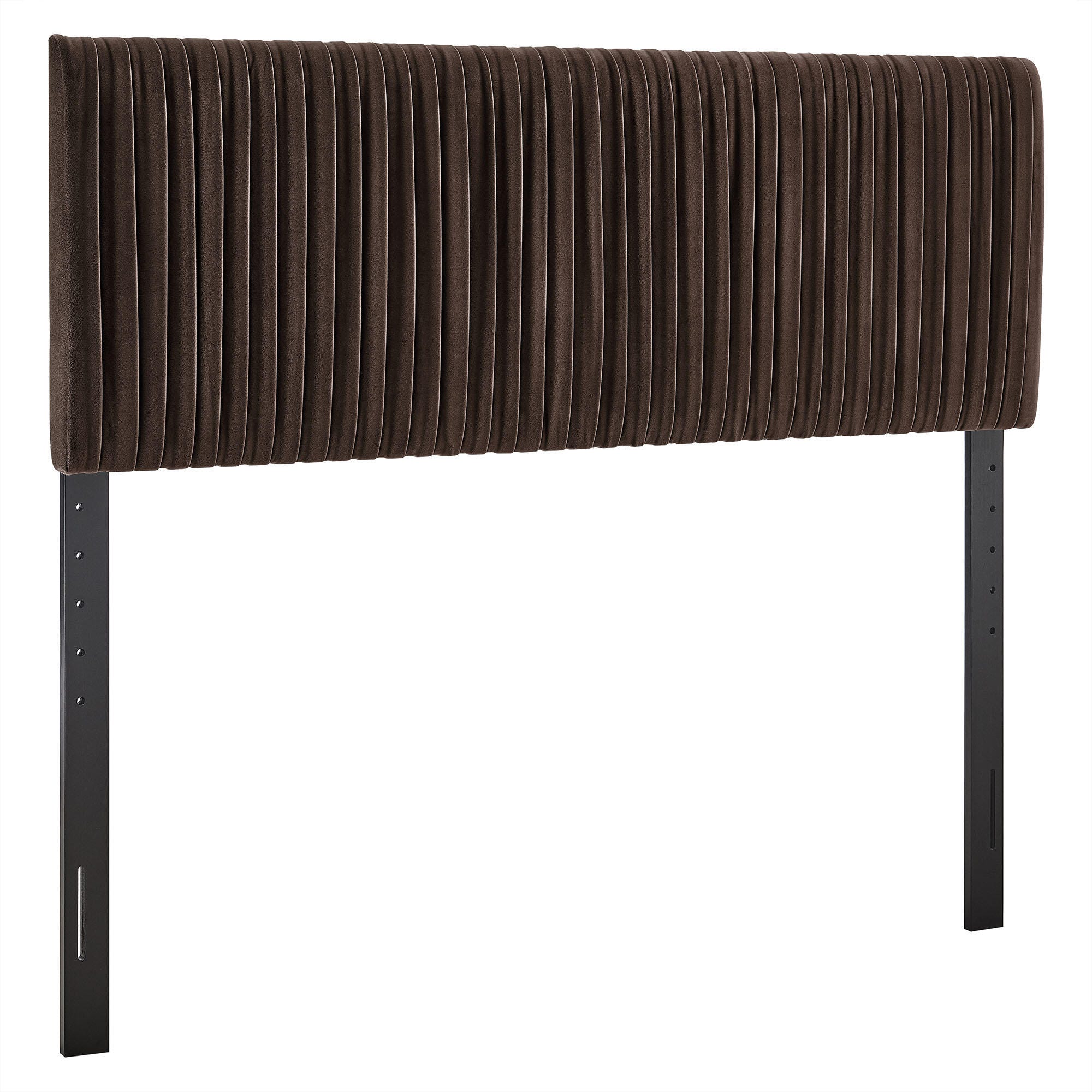 Modway Eloise Ruched King Headboard, Chocolate Brown, large