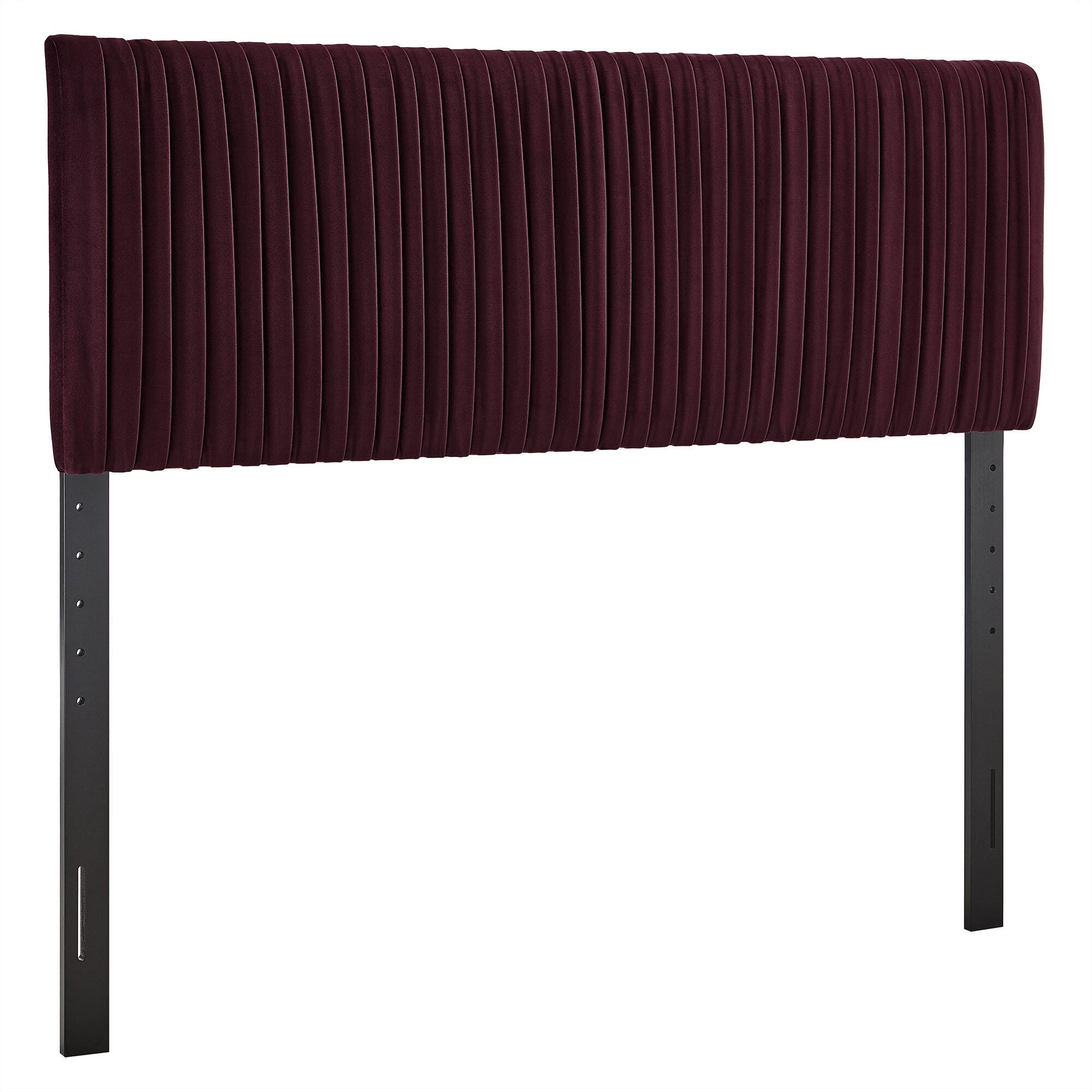 Modway Eloise Ruched Queen Headboard, Mulberry, large