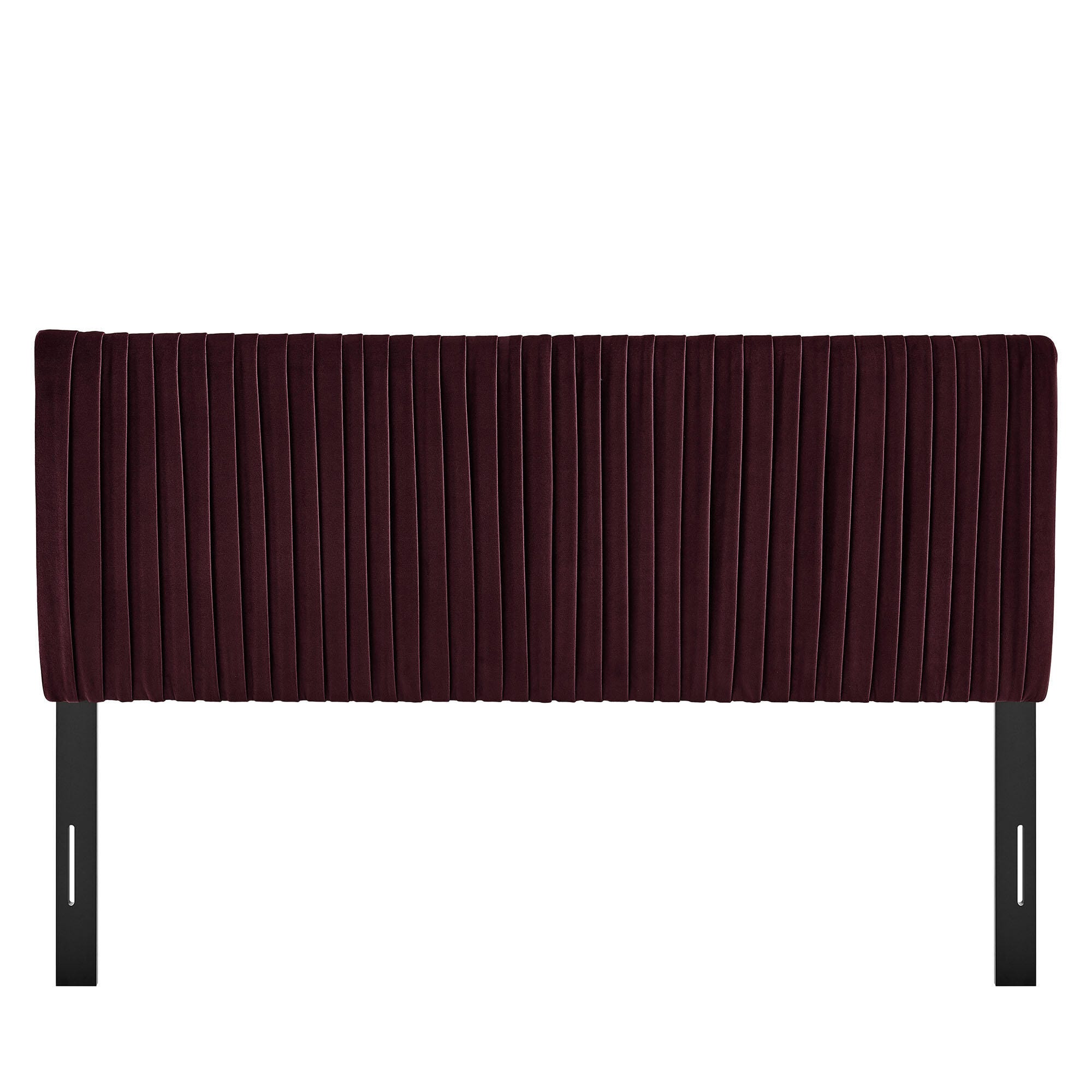 Modway Eloise Ruched Queen Headboard, Mulberry, large