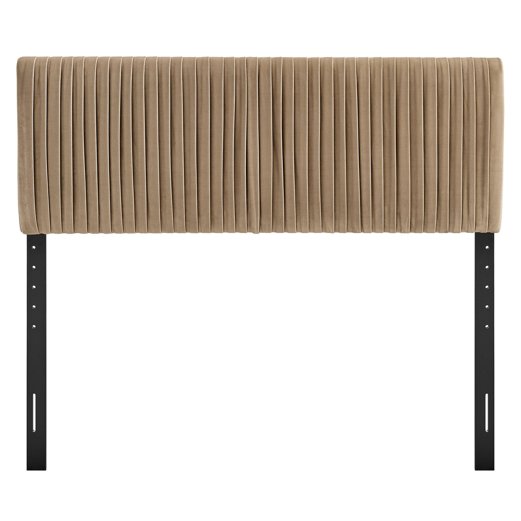 Modway Eloise Ruched Queen Headboard, Taupe, large