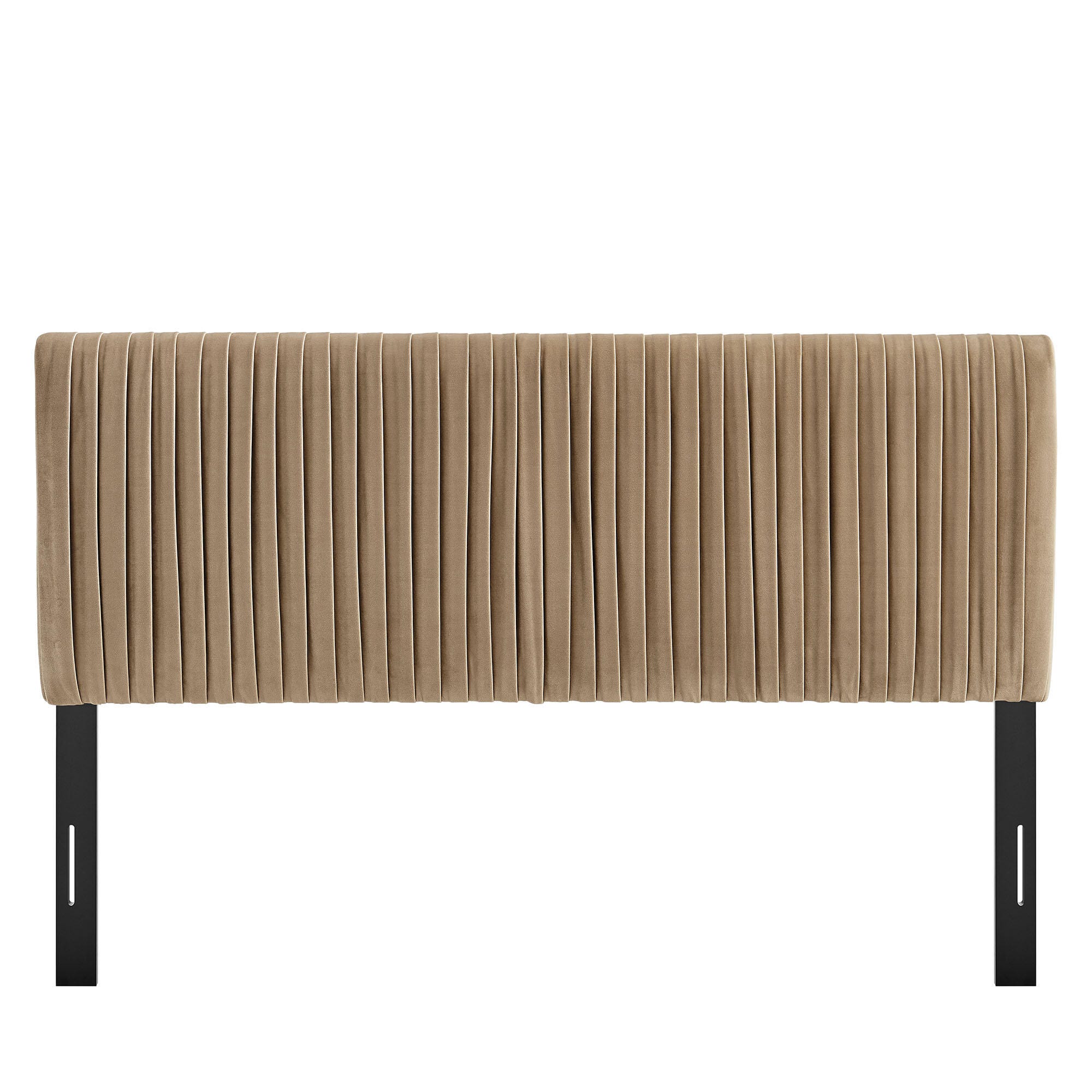 Modway Eloise Ruched Queen Headboard, Taupe, large