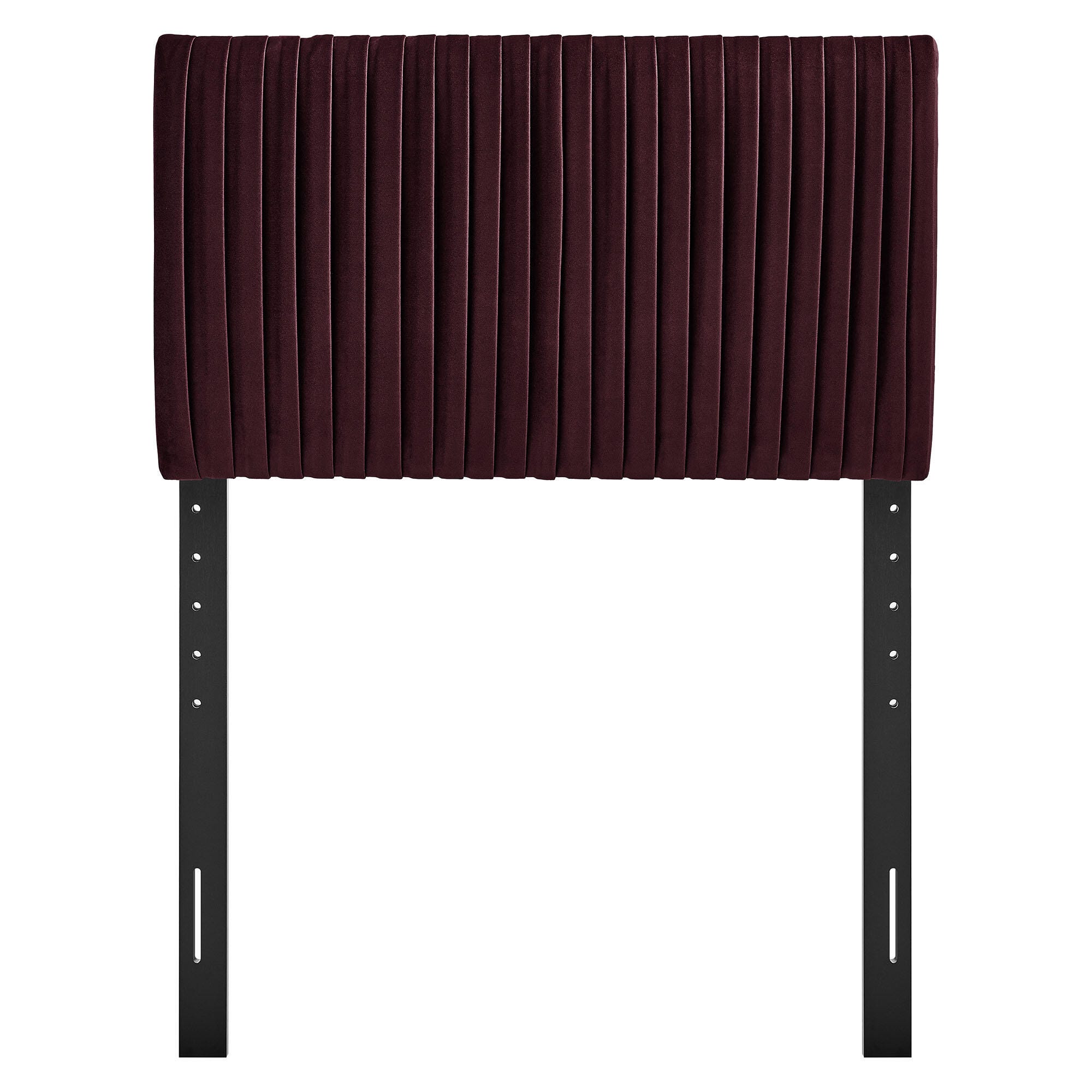 Modway Eloise Ruched Twin Headboard, Mulberry, large